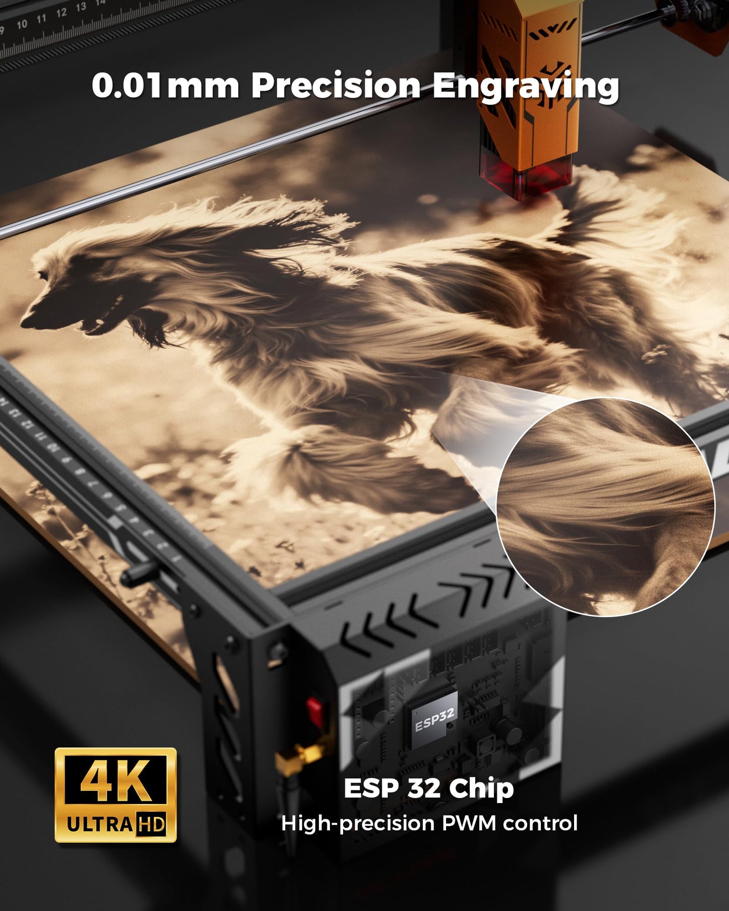 ACMER P1 S Pro 10W (10000mW) Laser Cutter ＆ Engraver Machine,with 380×370mm Large Working Area, WiFi Control, Engraves and Cuts Wood, Acrylic, Leather, Glass, Metal for DIY, Crafts & Small Business