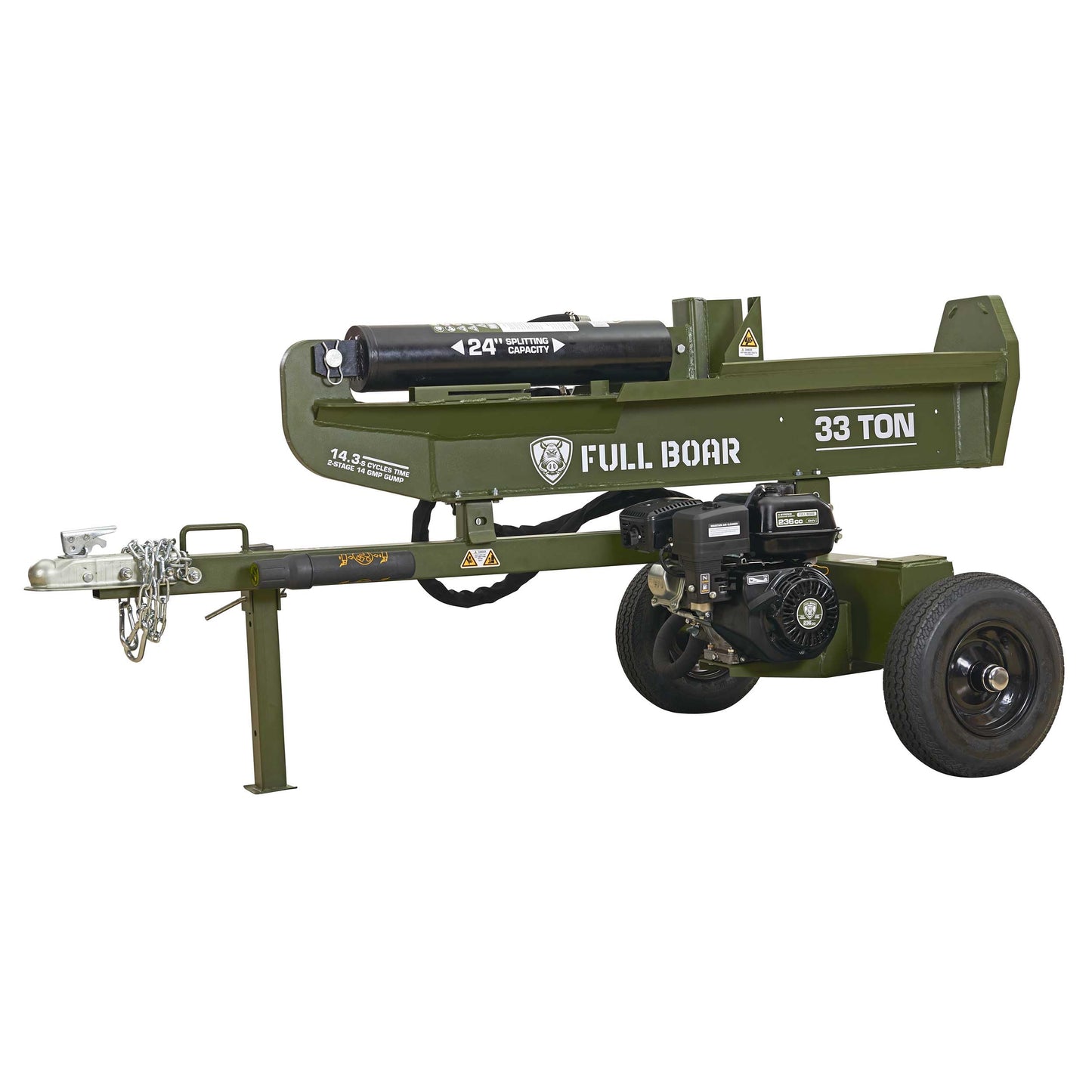 Full Boar 33 Ton Log Splitter-Full Boar Engine 223cc (49 State)