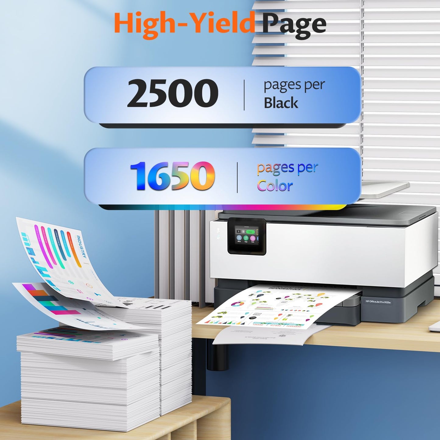 936e 936 Ink Cartridges OfficeJet Pro 9125e 9120e 9135e Compatible with HP 936e 936 936XL Ink Combo Pack HP936 HP936e for OfficeJet 9122e Pro 9120e 9125e 9135e 9730e 9128e 9110b 9130b High Yield