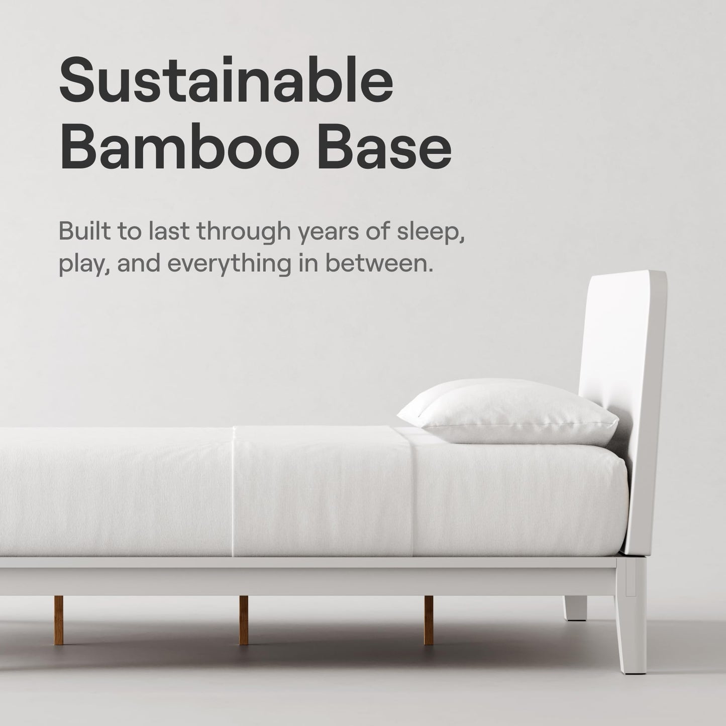 Nectar Upholstered Headboard - Twin XL - Linen - Attachable to Bamboo Bed Frame (Sold Seperately) - Easy Tool Free Set Up - Contemporary and Durable