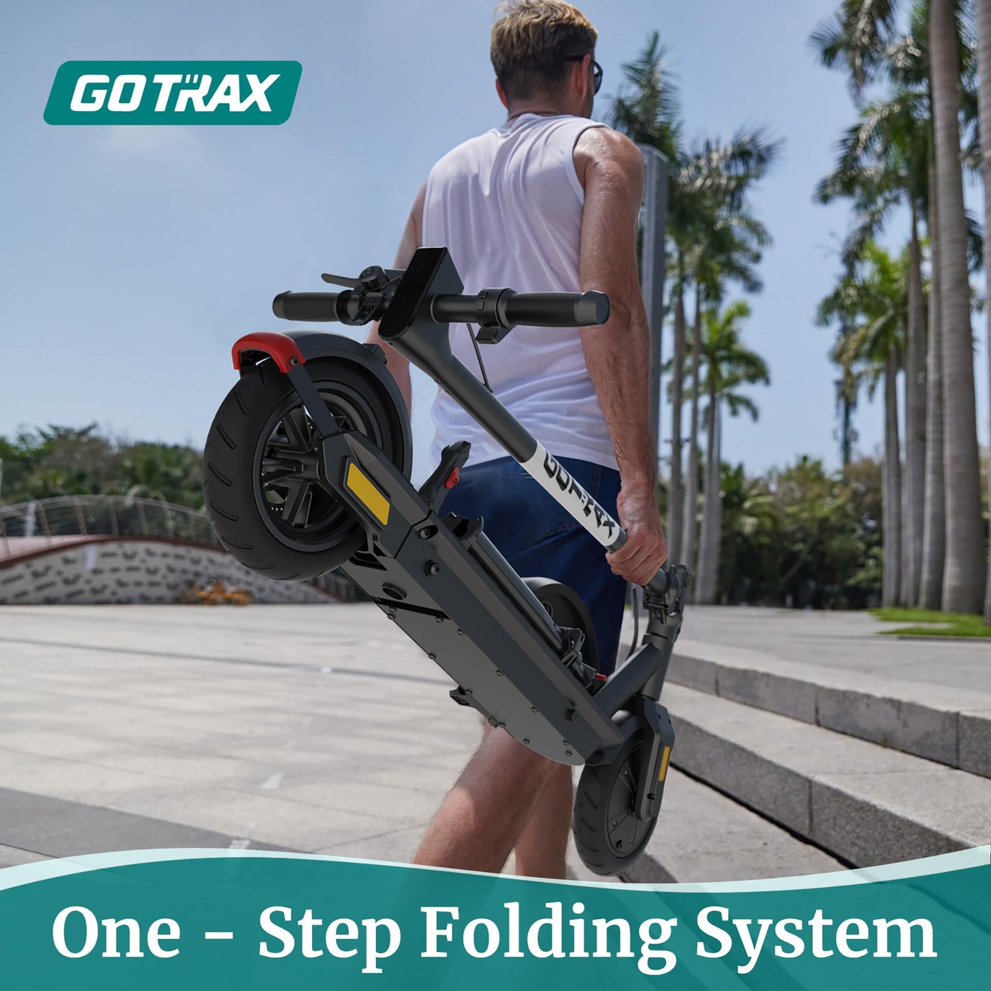 Gotrax Fusion Seat Electric Scooter for Adults, 8.5" Solid Tire Max 14 Miles Range, 15.5/18 Mph 2 Gear Speed Power by 300W Motor, Rear Double Suspension EABS&Disk Brake, Foldable Escooter with Saddle
