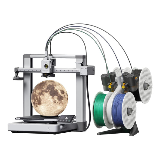 Bambu Lab A1 Combo + LED Lamp Kit, Support Multi-Color 3D Printing, High Speed & Precision, Full-Auto Calibration & Active Flow Rate Compensation, ≤48 dB Quiet FDM 3D Printers