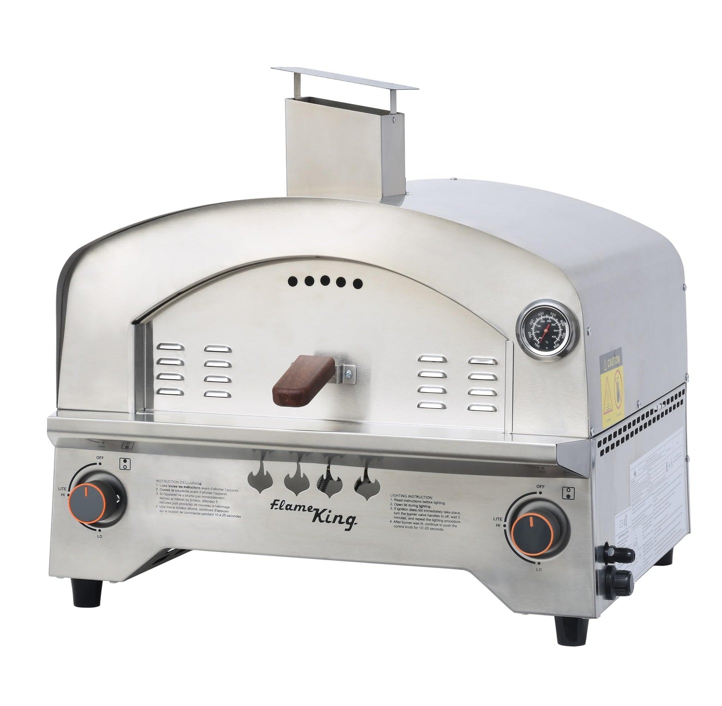 Flame King Propane Gas Pizza & Food Outdoor Oven for Camping, Backyard, Tailgating