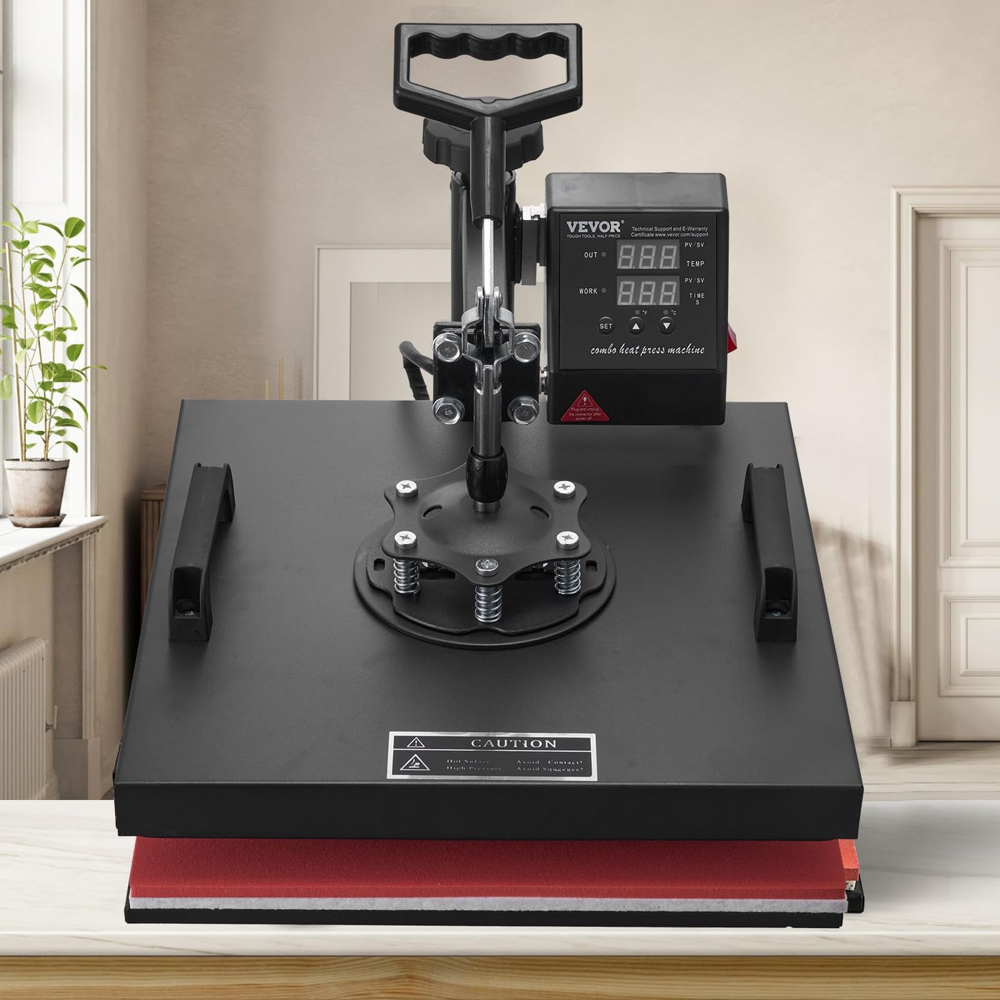 VEVOR Heat Press Machine 8 in 1 Combo Heat Press 15x15 Inch Heat Transfer Machine 360-Degree Swing Away Digital Tshirt Press Multifunction Heat Transfer Sublimation for T Shirts Mugs Hats Plates Caps