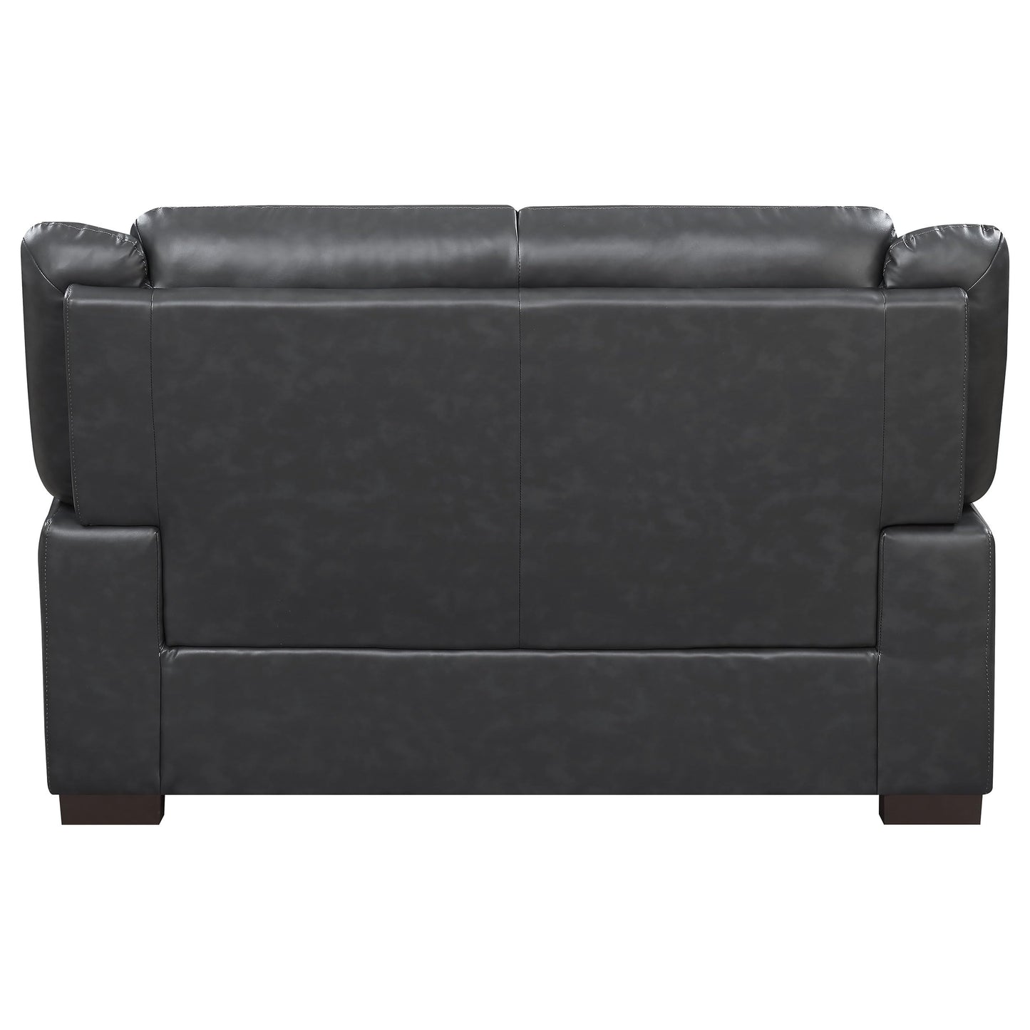 Coaster Home Furnishings - Arabella - 2-Piece Leatherette Upholstered Sofa and Loveseat Set with Padded Arms - Transitional - Living Room - Gray - 506591-S2