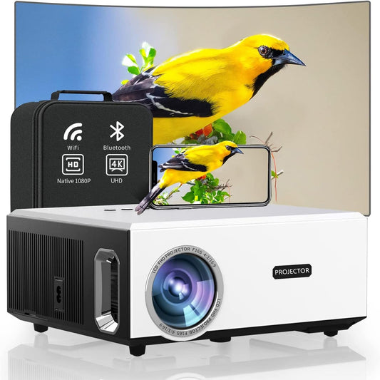 2200 ANSI 4K FHD Projector with WIFI Bluetooth,Smart Auto Focus,ARC,DoIby Audio 30W Speaker,PPT,Outdoor Movie Home Theater Projector 4k HDR10,50%Zoom,500''Display,Compatible w/ TV Stick,iOS,Android,PC