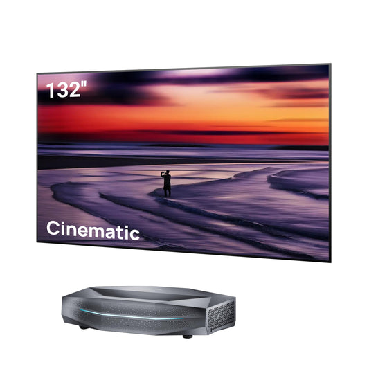 AWOL Aetherion Max 4K 3D ultra short throw projector & 132" Cinematic Screen Bundle(Aetherion Max&ALR-C132)