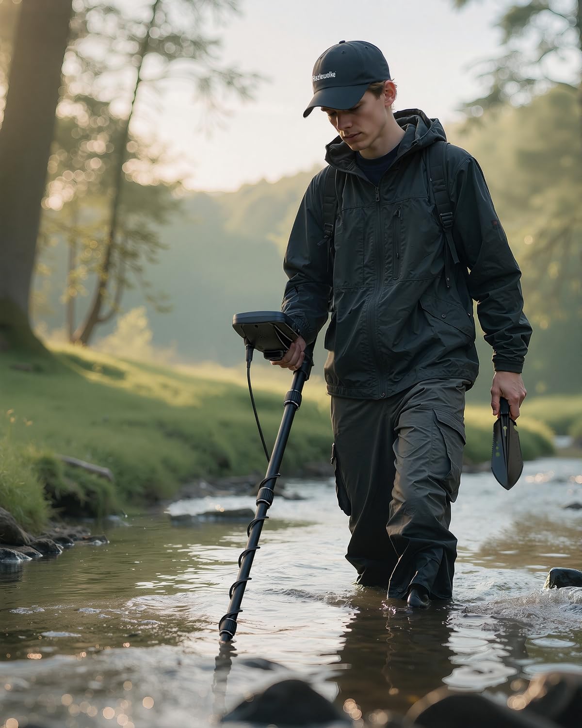 Hazlewolke TX-850 PRO Metal Detector for Adults Professional – High Frequency 19.23kHz Gold Detector with Manual & Auto Ground Balance, 13" Waterproof Double-D Coil, LCD Display, Pinpoint Mode