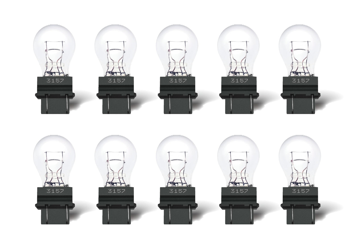 Rafeal Auto 3157 Light Bulb 10 Pack, Automotive Brake & Turn Signal Replacement Bulbs for Cars, Trucks, SUVs