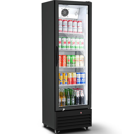 BODEGA BODEGACOOLER 9 Cu.Ft Commercial Beverage Refrigerator with Glass Door,Display Drink Refrigerators fridge for Beer Display Drink Cooler Rapid Cooling & Quiet for Bar Restaurant Office Store Use