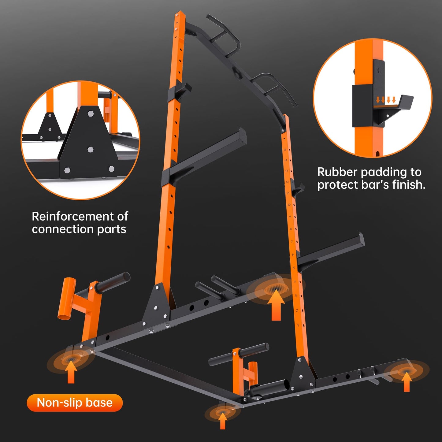 leikefitness Multifunction Power Tower Exercise Equipment,Pull Up Dip Station,Height Adjustable for Home Gym Strength Training Fitness Equipment,Dip Stands,Pull Up Bars,Dumbbell Plate Storage