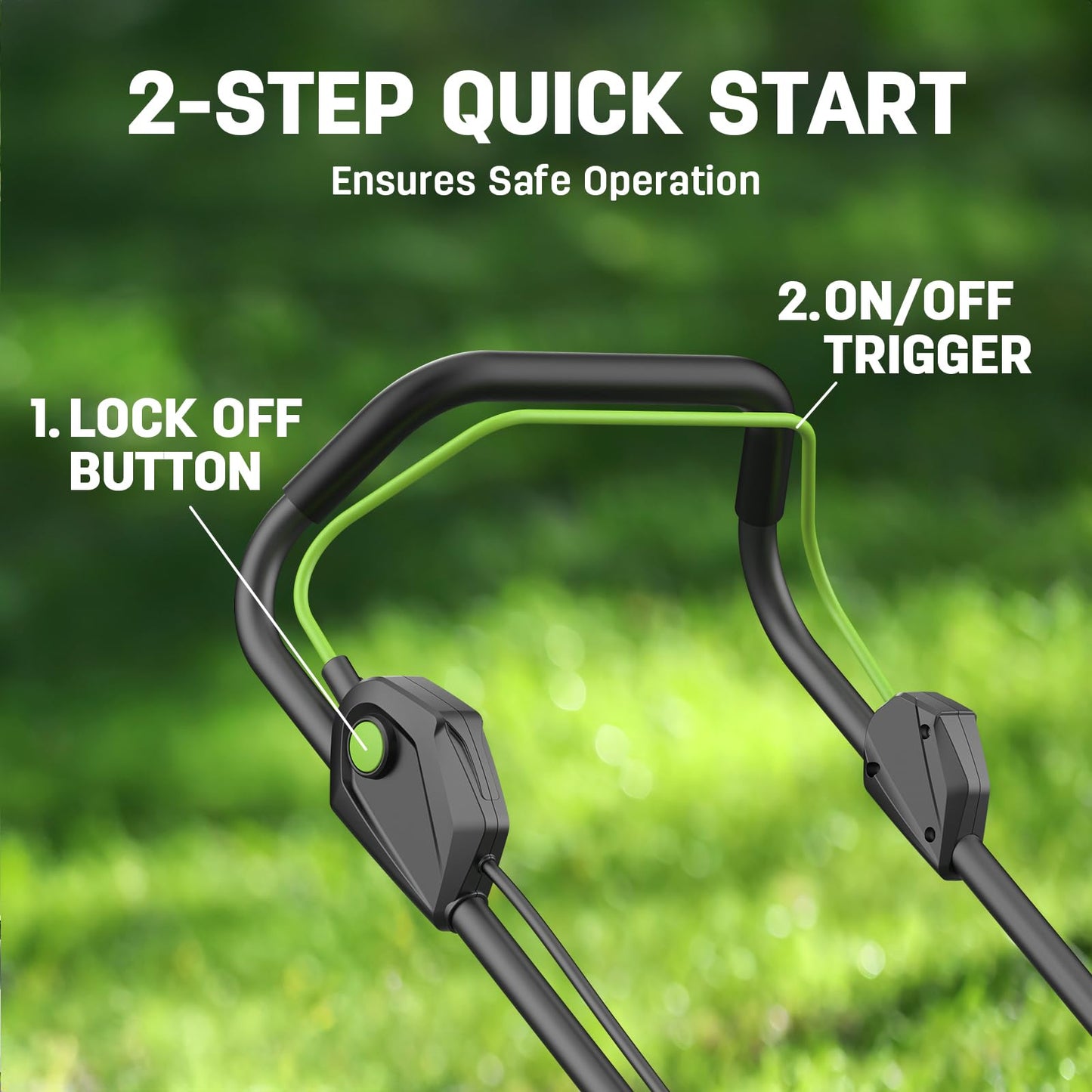 STEELITE 40V 17 Inch Brushless Electric Lawn Mower, Adjustable Cutting Heights Cordless Lawn Mower, 2-in-1 Bagging Mulching Lawn Care Tool, Powered by 2 Rechargeable 4.0Ah Batteries with Charger,Green