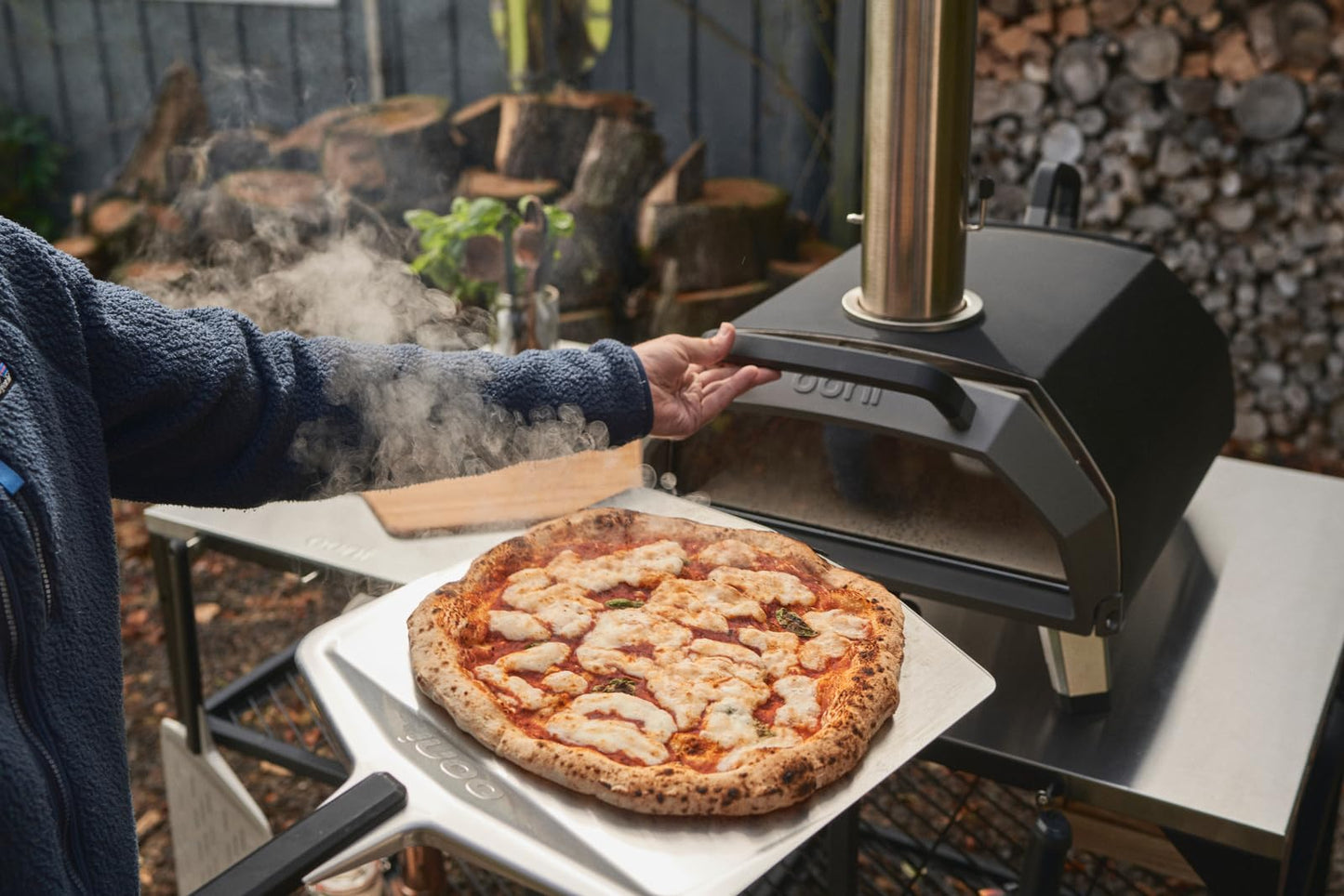 Ooni Karu 2 Pro Multi-Fuel Pizza Oven - Outdoor Pizza Oven with Pizza Stone & Integrated Thermometer, Pizza Oven Outdoor, Dual Fuel 16 Inch Pizza Maker, Outdoor Cooking Grill
