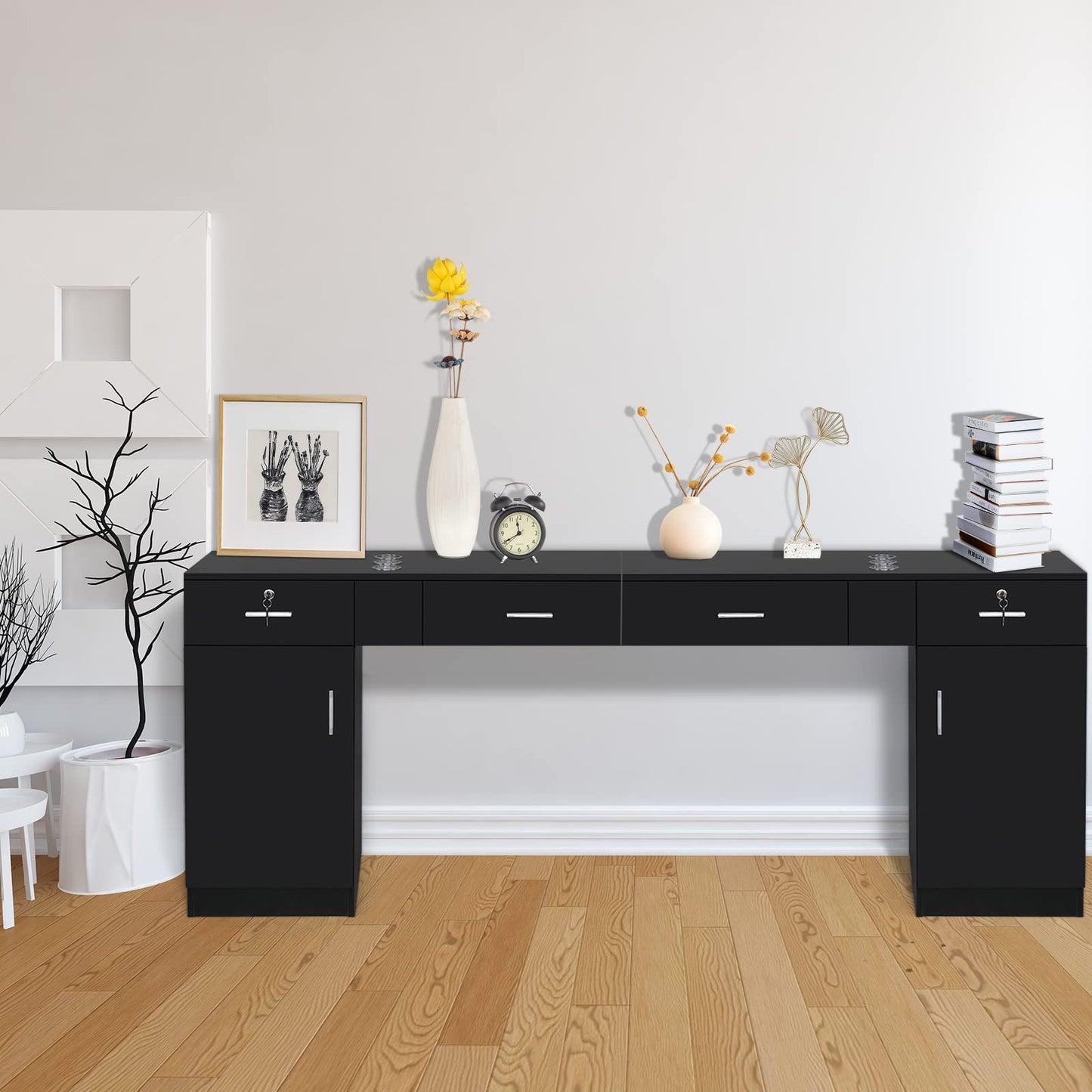 Wall Mount Salon Hair Styling Beauty Spa Equipment Wall Mount Salon Station Hair Styling, Barber Salon Stations Storage Cabinet, Beauty Spa Equipment professional Salon Wall Mounted shelf station