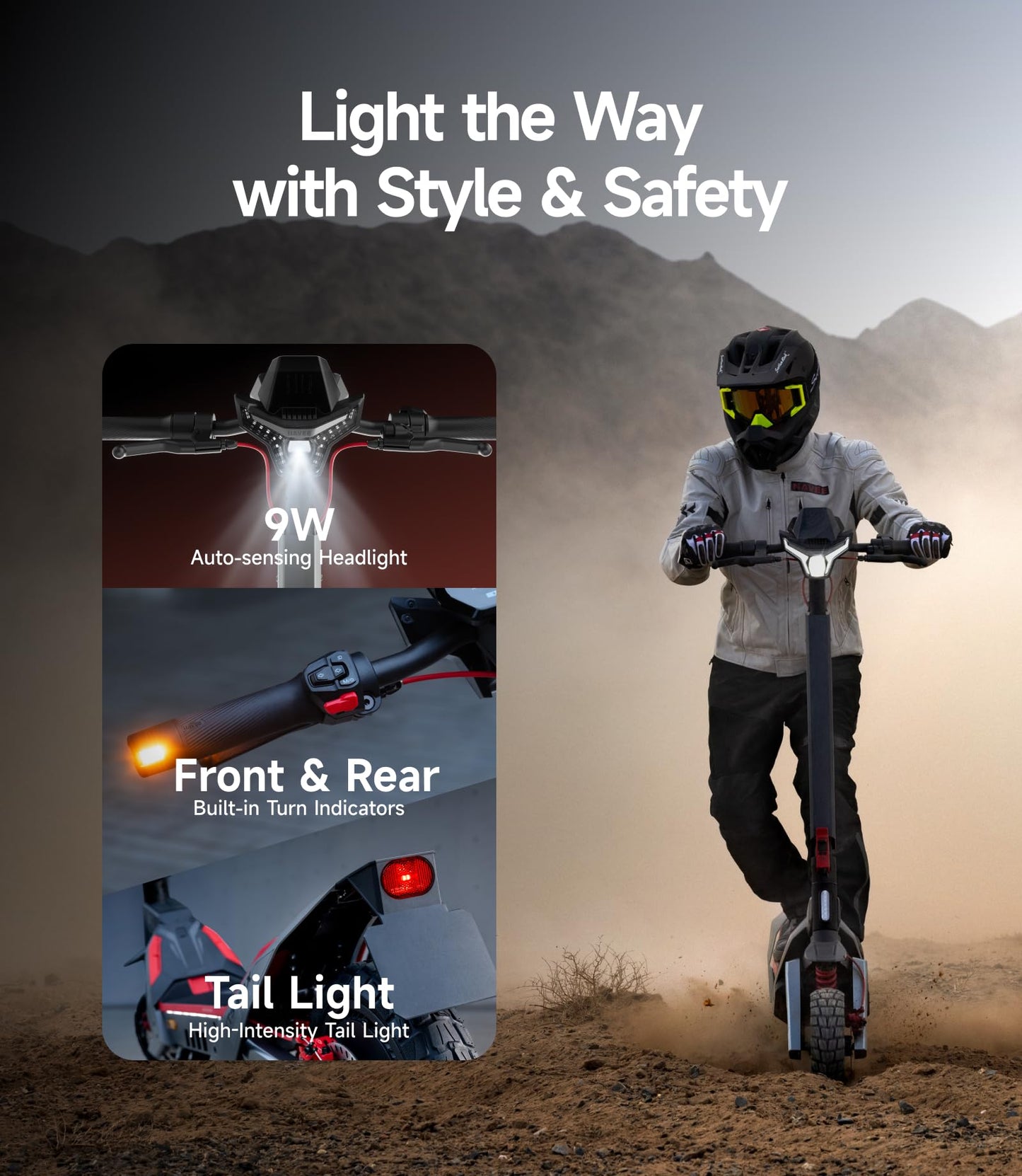 NAVEE XT5 Pro Electric Scooter, 30 mph Speed, 46.6 Miles Range, 2200W 2000W 1200W 1000W Motor, Dual Damping Arm Suspension & Disc Brake, Fast Charging, Adults Teens, 12" Off-Road Tires, Heavy Duty
