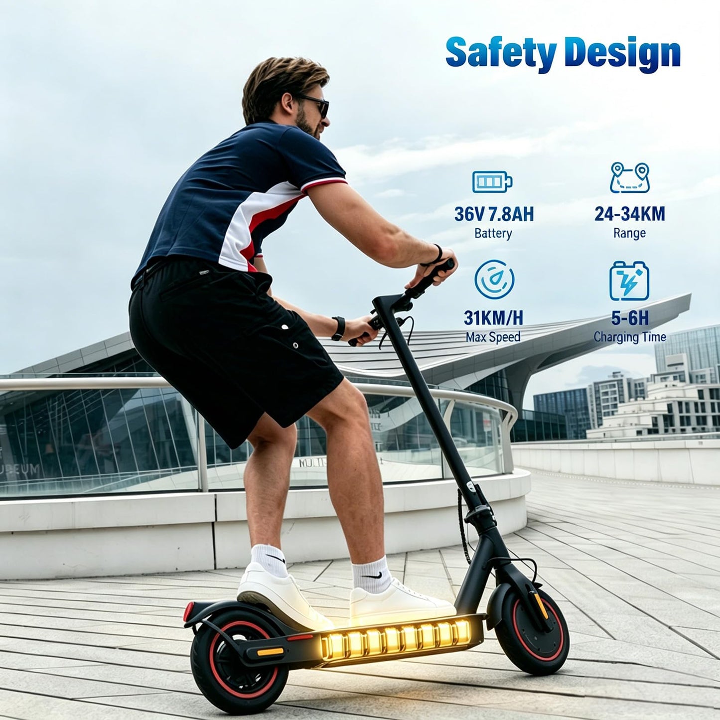 Electric Scooter for Adults and Teens, App Control, 500W Motor, 18 MPH, 21 Miles Range, Dual Brake Foldable Commuter Scooter, for Christmas