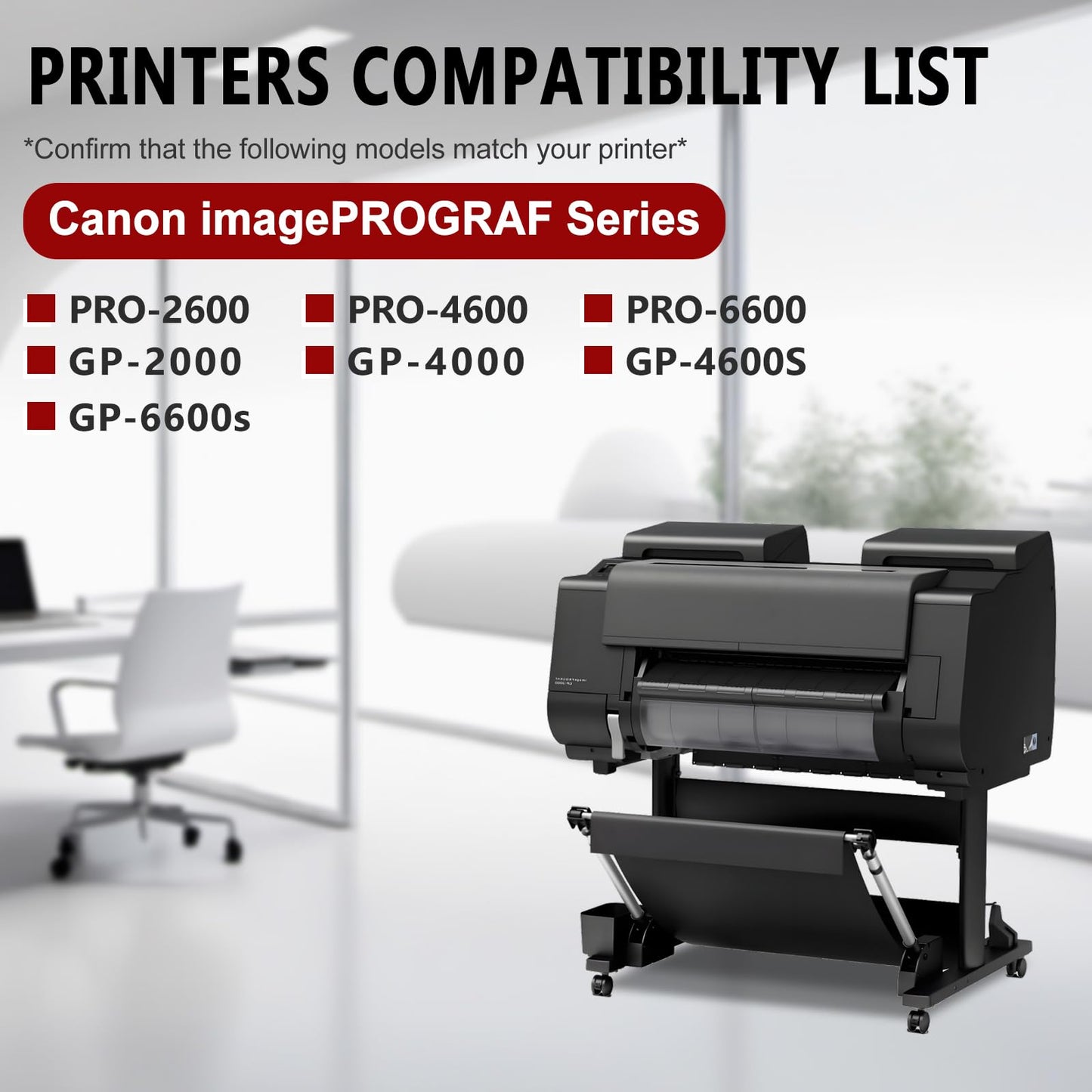 KSUMEI PFI-2700 Ink Cartridge Pigment Ink Tank PFI2700 Compatible for Canon ImagePROGRAF PRO-2600 PRO-4600 PRO-6600 GP-2000 GP-4000 GP-4600S GP-6600s Printers (700ml, Red)