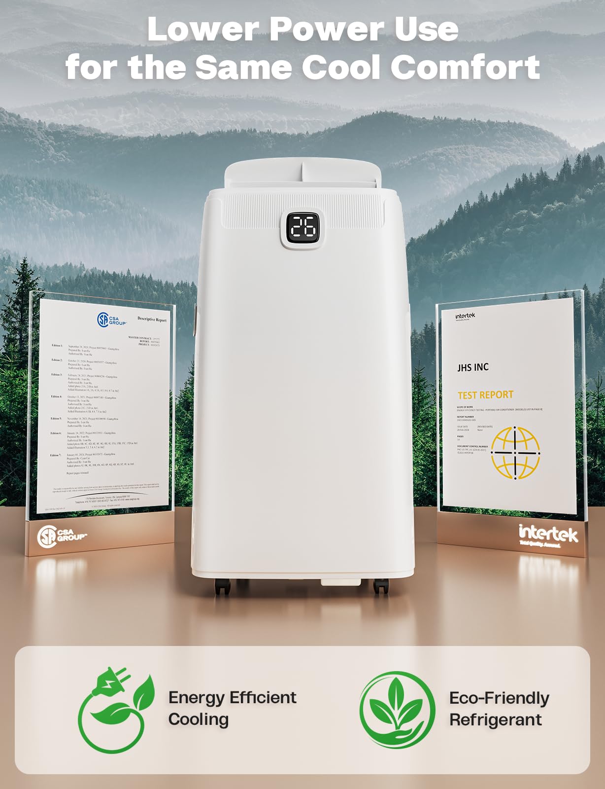 Portable Air Conditioners, 14,000 BTU Portable AC Unit for Room up to 650 Sq. Ft, 3 in 1 Small AC Unit with 24H Timer Smart Sleep Mode, Smart Stand up Air Conditioner for Bedroom Kitchen Garage