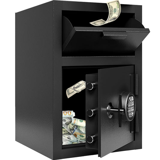 BUTISOW 2.6 CUB Commercial Front-Drop Fireproof Safe, Money Safe Box with Anti-Fishing & Fireproof Bag for Home, Office, Jewelry, Documents (2.6 Cuft Drop Safe)