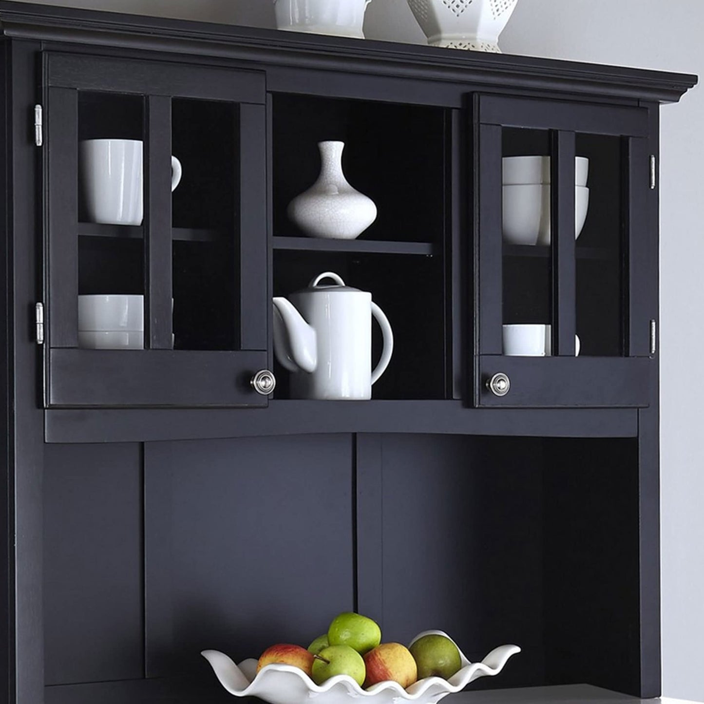 homestyles Server sideboards-buffets-credenzas, Hutch, Black
