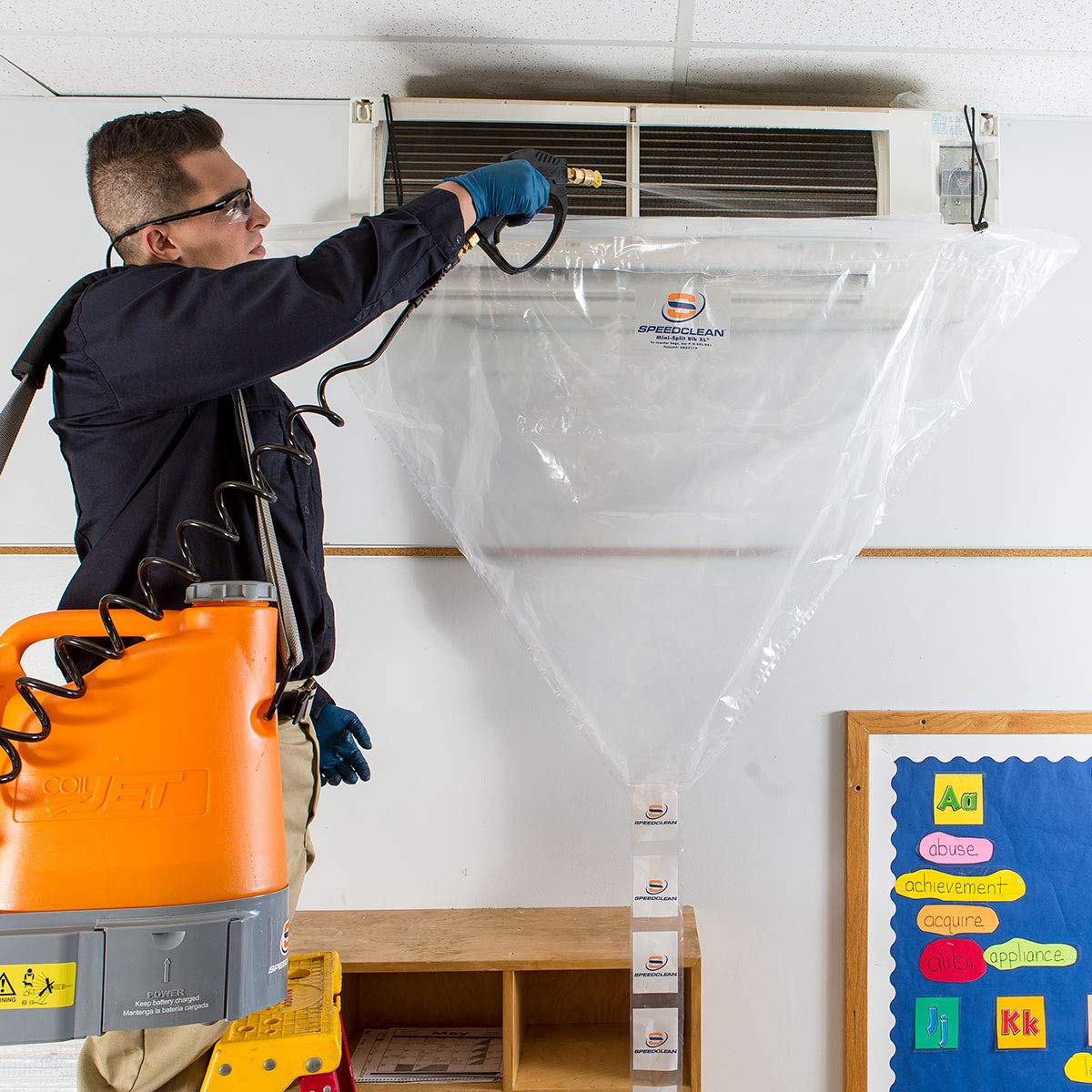 SpeedClean CJ-125 Portable CoilJet Condenser Evaporator Cleaner, Safely Cleans HVAC Coils