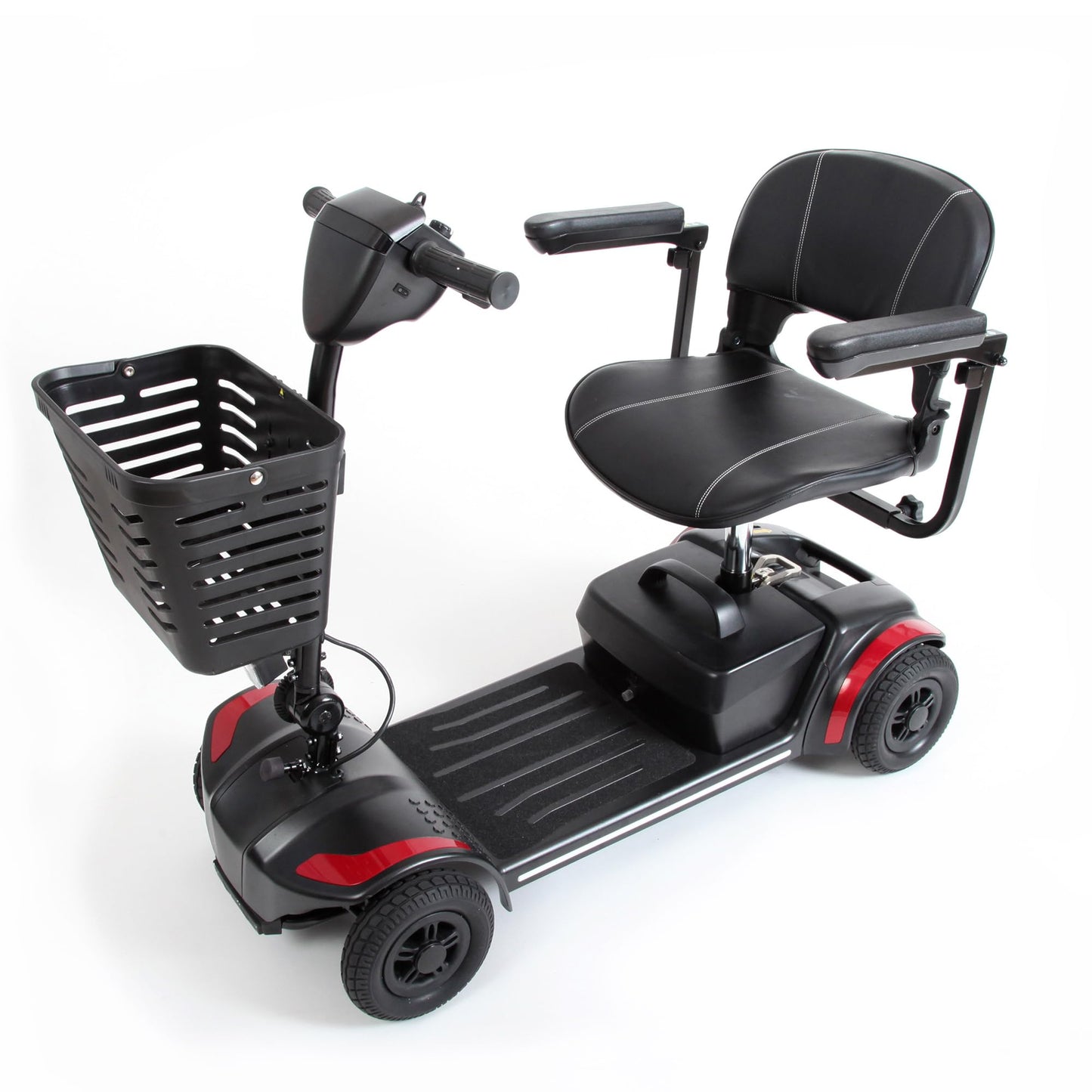 Journey Adventure Mobility Scooter – Lightweight Electric Motorized Travel Scooter for Adults & Seniors – Heavy Duty 300 Lb Weight Capacity – Red
