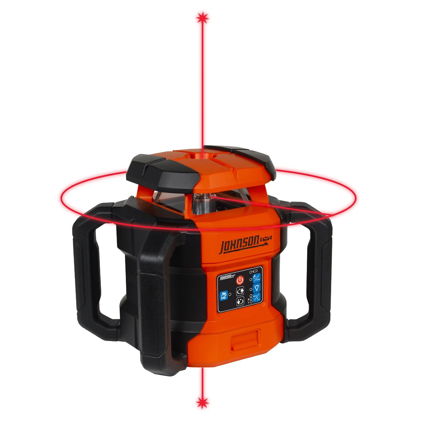 Johnson Level & Tool JRT300-RDHV-K Self-Leveling Red Dual Slope Rotary Laser Kit, 4,000FT Range, Hard-shell Carry Case, Lithium Ion Batteries, Magnetic Target, Laser Detector, Remote Control