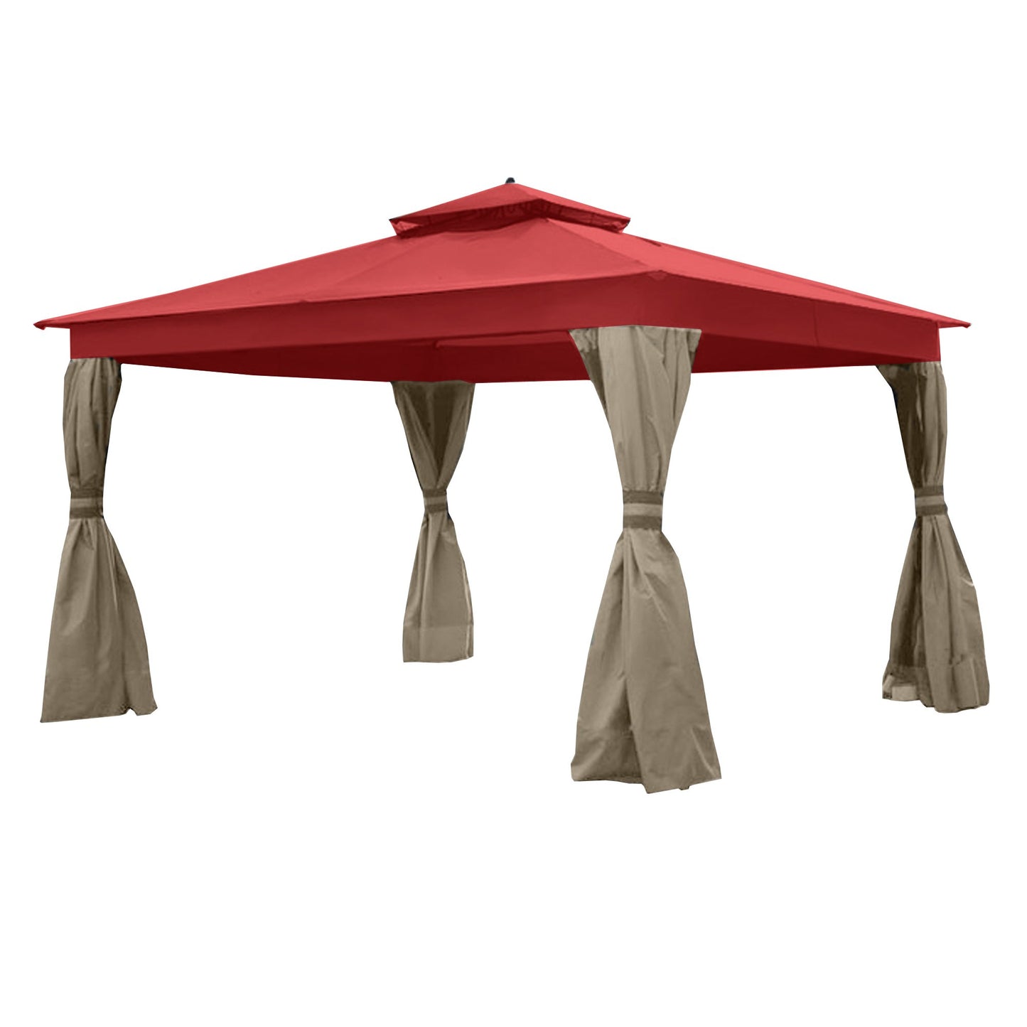 Garden Winds Replacement Canopy for Allen Roth Finial Gazebo - Riplock 350 - Cinnabar