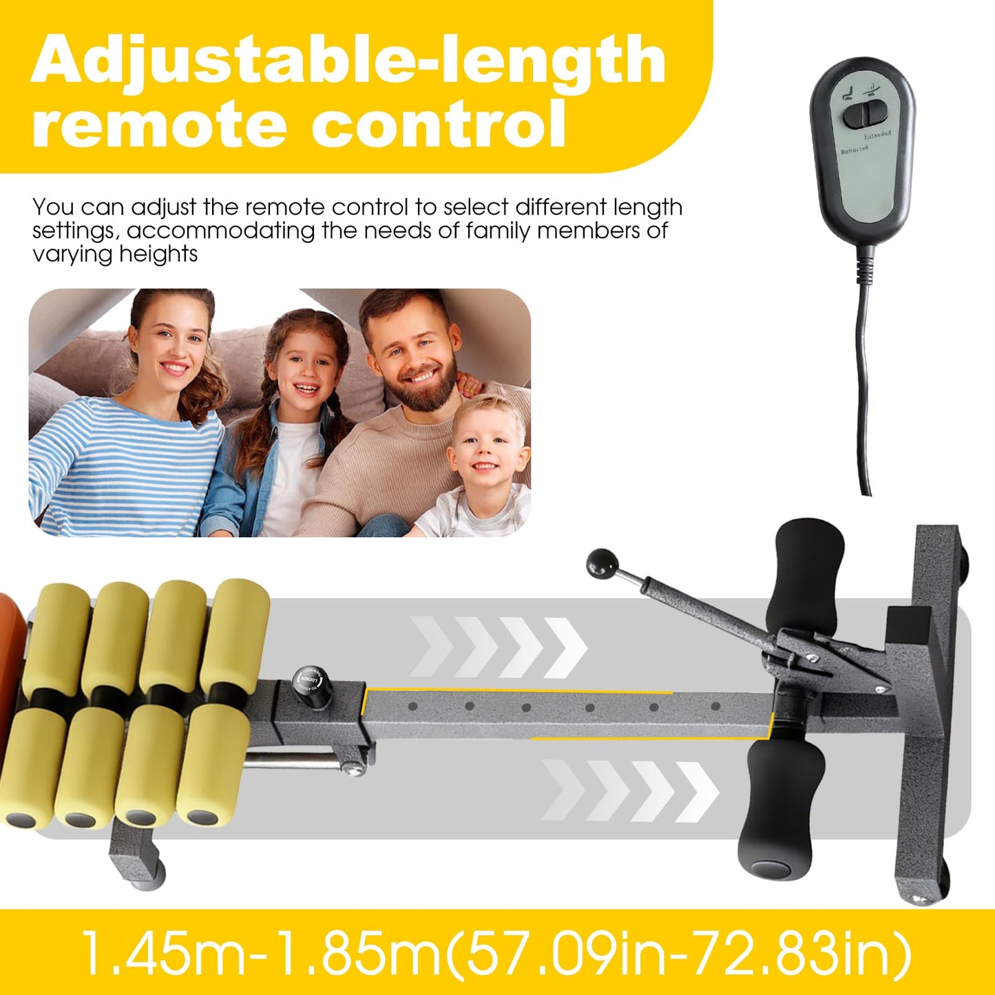 Electric Fitness Full Body Traction Table Inline Back Stretcher Bench with Cervical Traction Massage Cervical Bed 286.6 Lbs Weight Capacity for Lower Back Pain Relief (Brown)