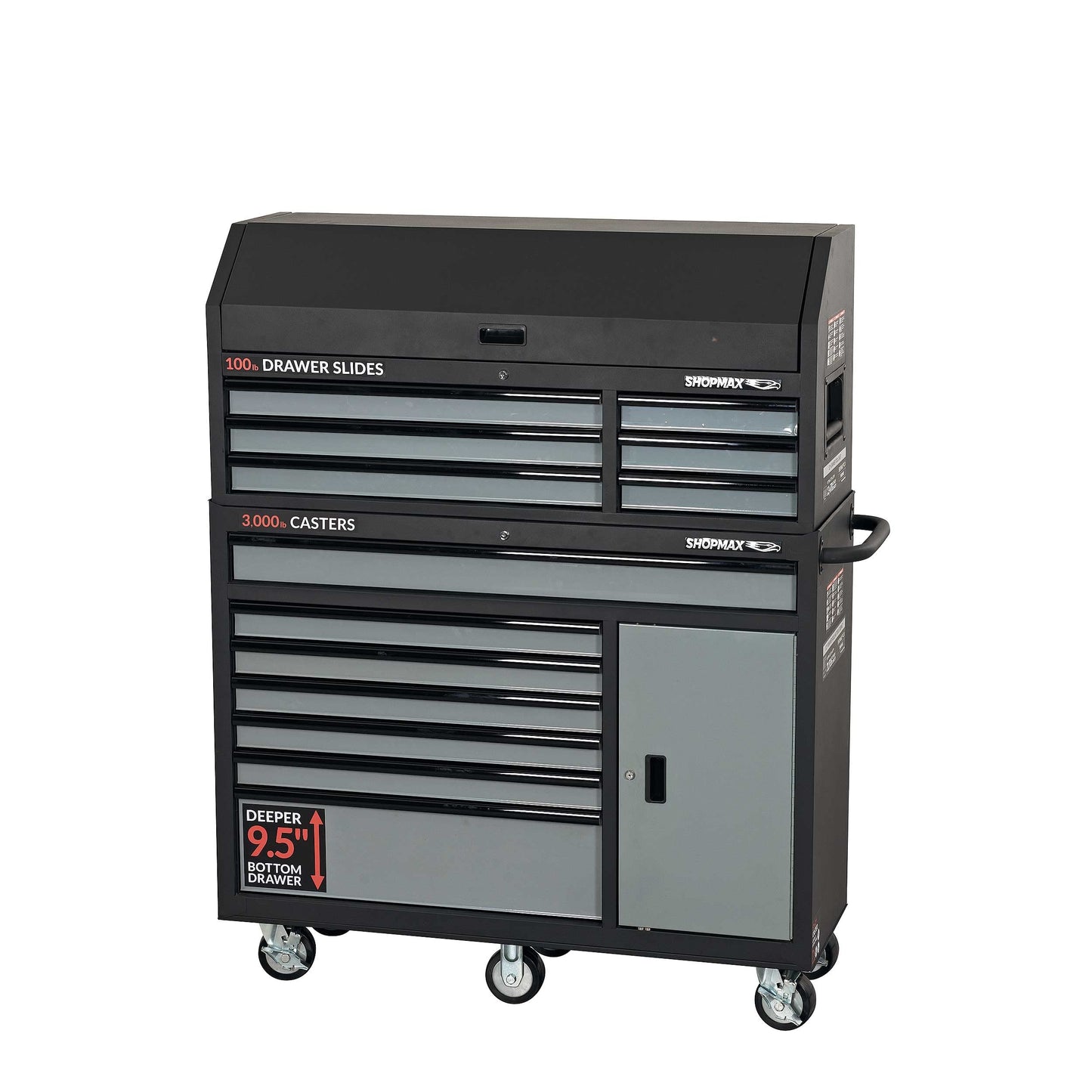 52 in. 13-Drawer + 1 Door Tool Chest and Rolling Cabinet Combo