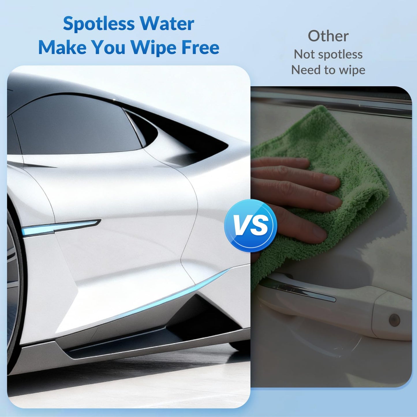 Spotless Water System for Car Wash with Bypass Switch, Deionized Water System for Car Wash with Resin, Spot Free Water Deionizer for Car Washing, Works for Motorcycles, RV, Boats, No Towel Drying ﻿