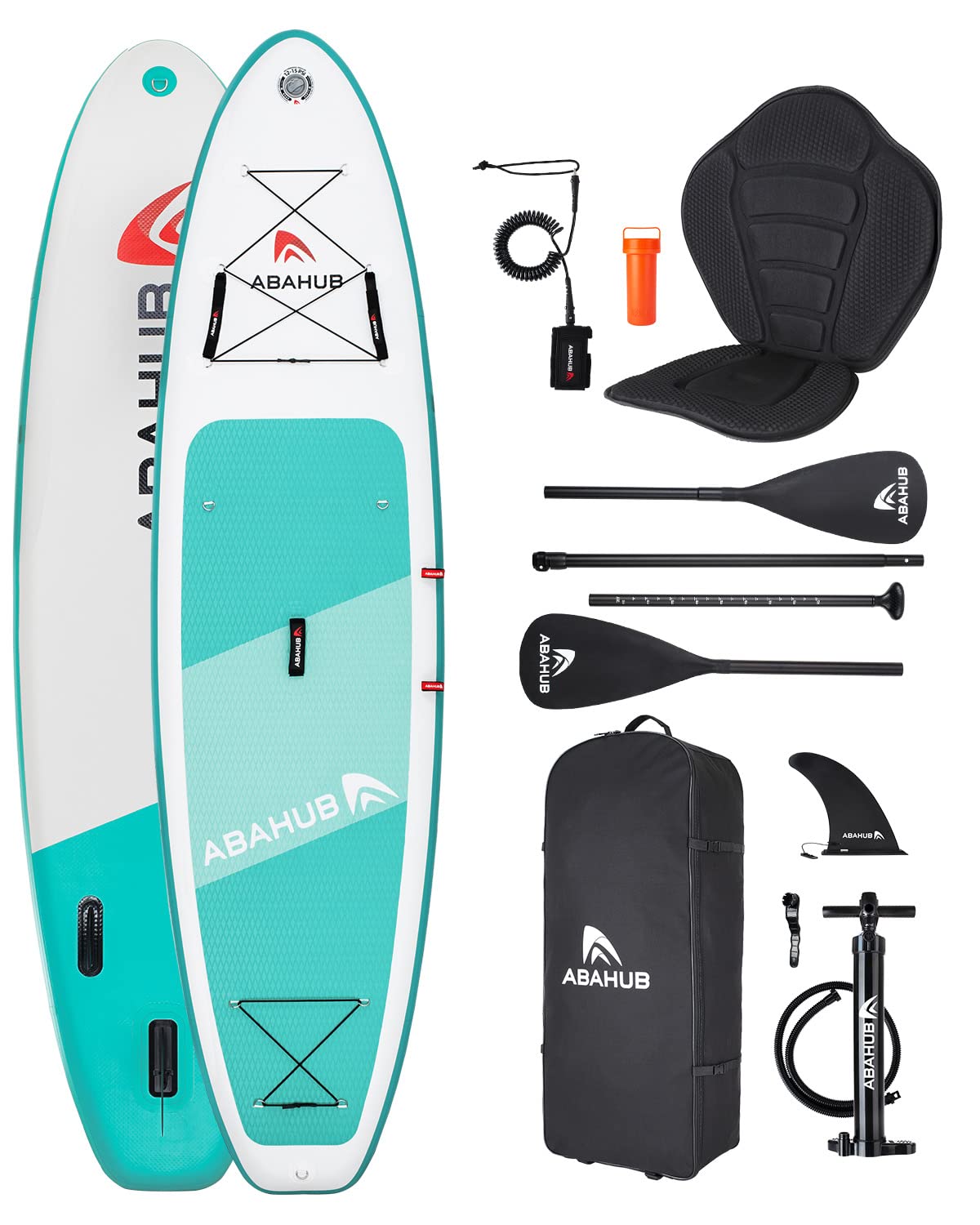 Abahub Inflatable SUP, Wide 10'6" x 31" x 6" iSUP, Green Standup Paddleboard with Adjustable SUP Kayak Paddle, for Yoga, Paddle Board, Kayaking, Surf, Canoe, Fishing