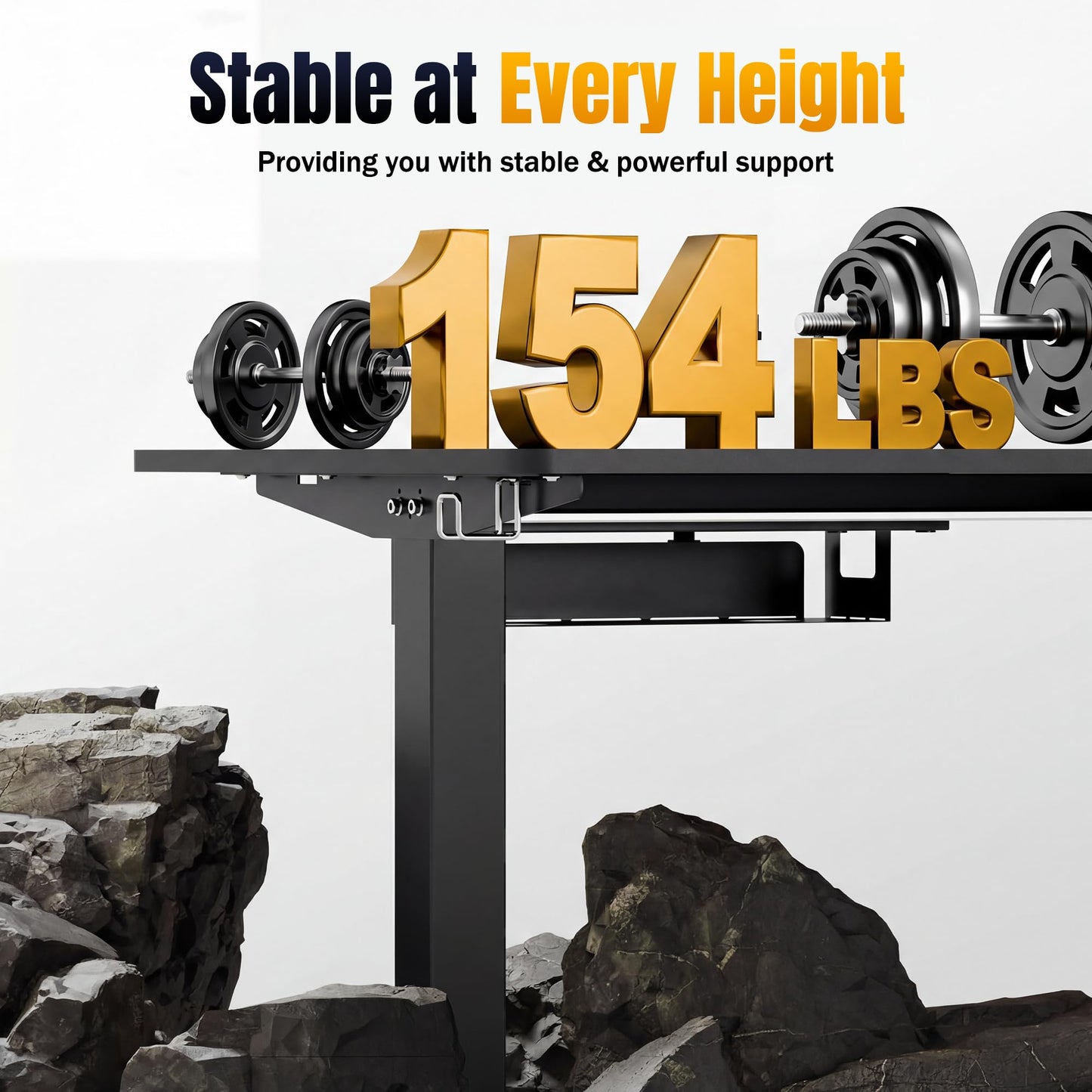 Shahoo L Shaped Electric Standing Desk, 63"x47.2" Corner Height Adjustable Sit Stand Desk with Monitor Riser, Ergonomic Stand Up Desk, 154 LBS Load Capacity Quiet Motor Home Office Computer Desk