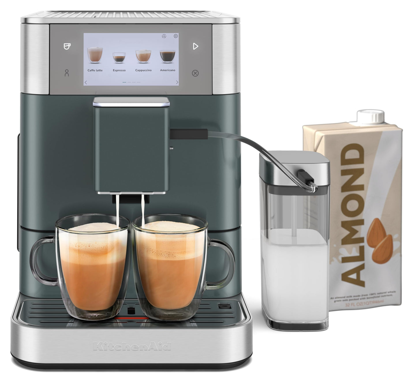 KitchenAid Fully Automatic Espresso Machine KF8 with Milk Attachment & Plant Based Milk Options, KES8558JP, Juniper