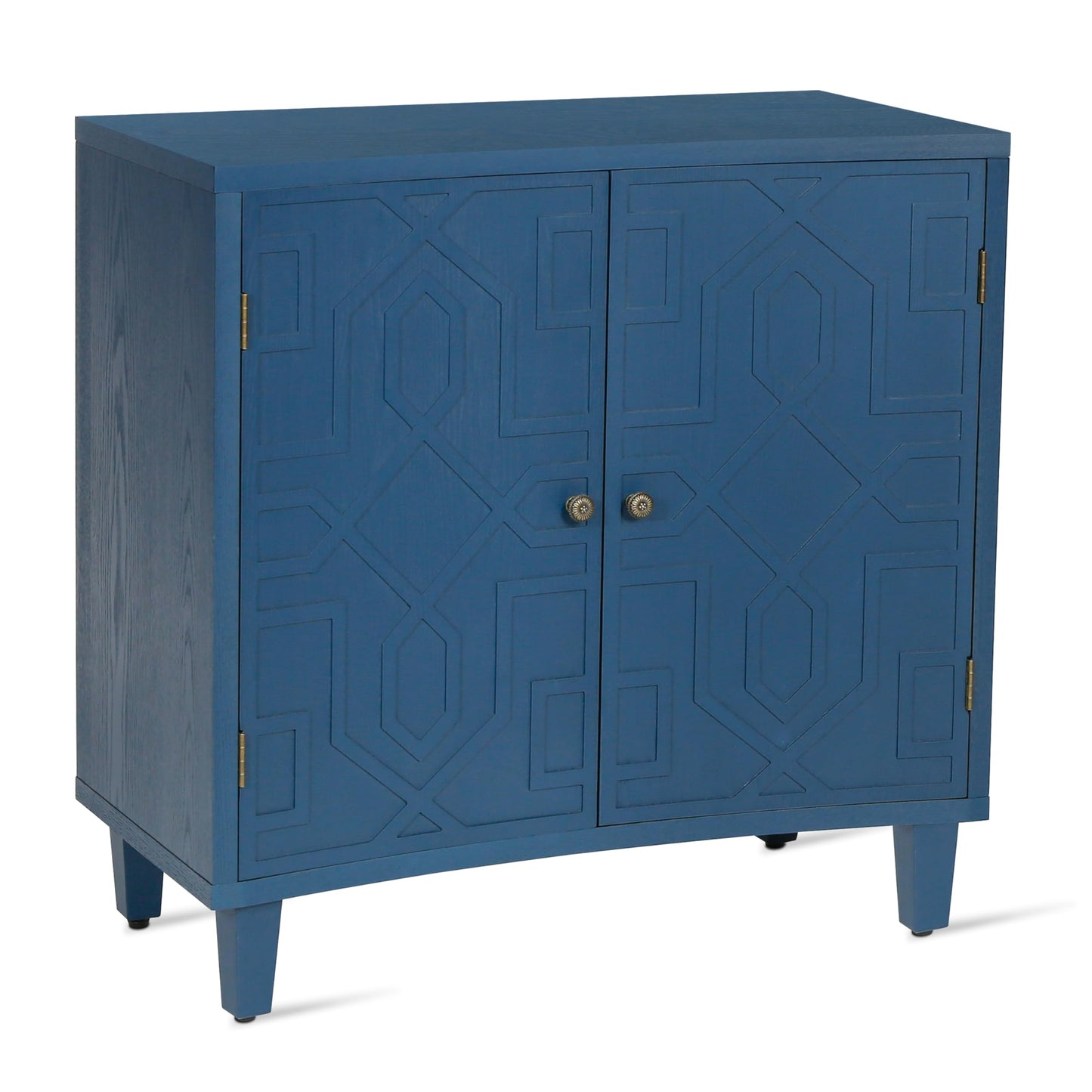 Merax Modern Storage Accent Cabinet with 2 Doors and Adjustable Shelf, Wood Sideboard Console Cabinet for Living Room, Hallway, Bedroom, Dining Room, Navy Blue Finish