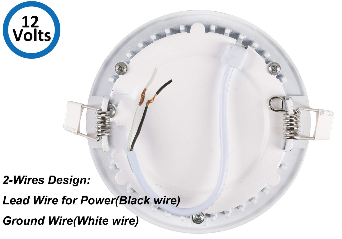 Facon 3 Inch LED RV Puck Light, Aluminum Slim Panel, 6 Pack, White, Model RVPD3AR01-WH32