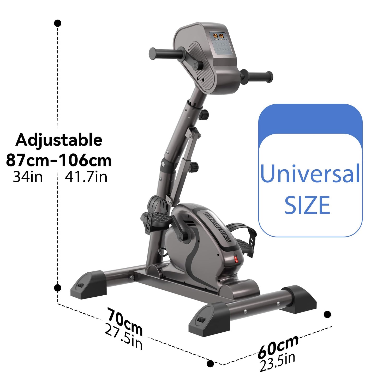 HNLIY Legs Arms Electric Exercise Bike Active Passive Knee Pedal Trainer Physical Therapy Assisted Rehabilitation Home Fitness Equipment For Seniors