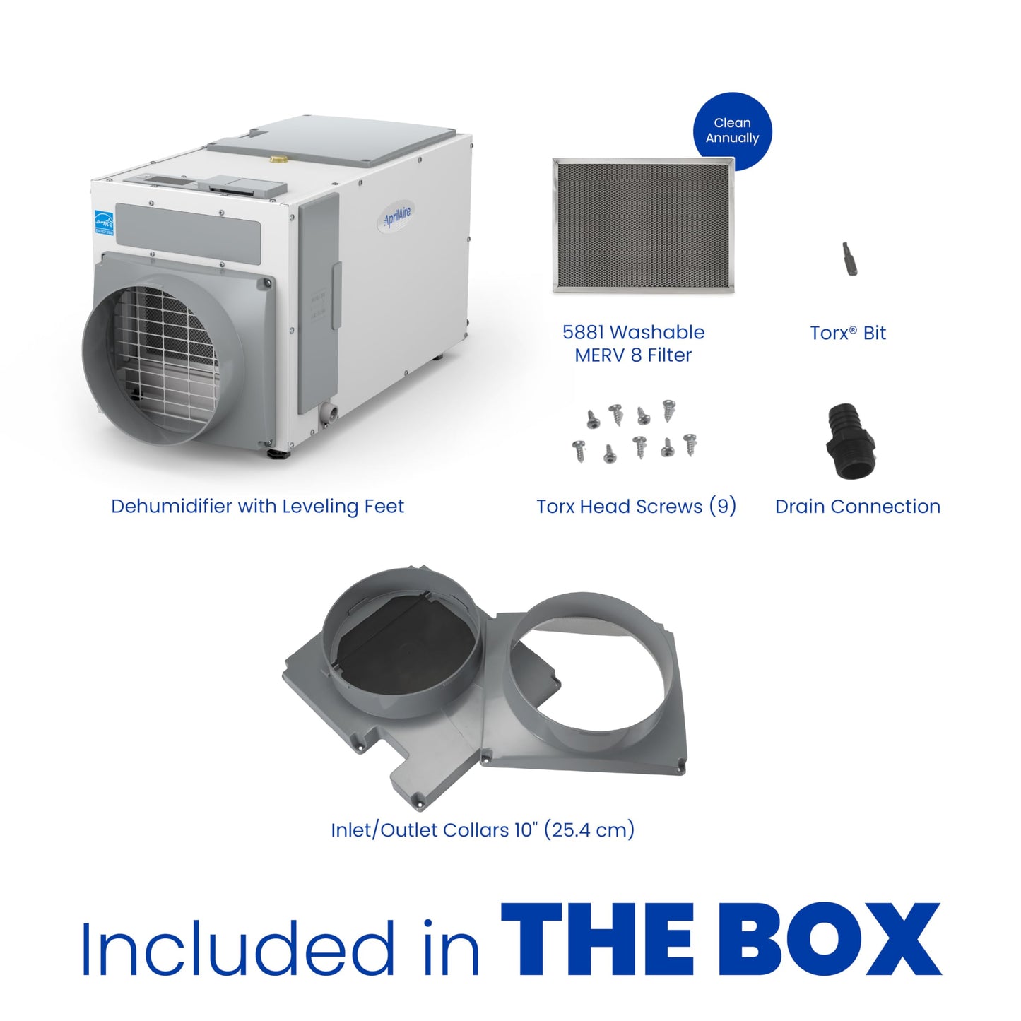 AprilAire E080 Pro 80-Pint Whole-House Dehumidifier, Energy Star Certified, Commercial-Grade for Basement, Crawlspace or Whole House up to 4,400 sq. ft.