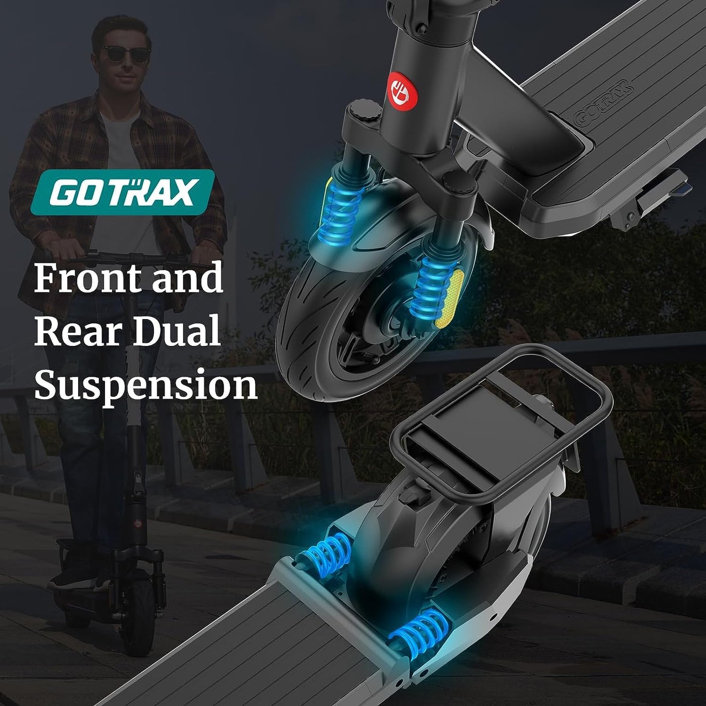 Gotrax ECLIPSE ULTRA Saddle Electric Scooter for Adults, Max 38 Mile 20Mph 500w Motor, 10" Tire, Bright Headlight Taillight, Aluminum Alloy Frame Cruise Control, Foldable Escooter w/Seat for Commute