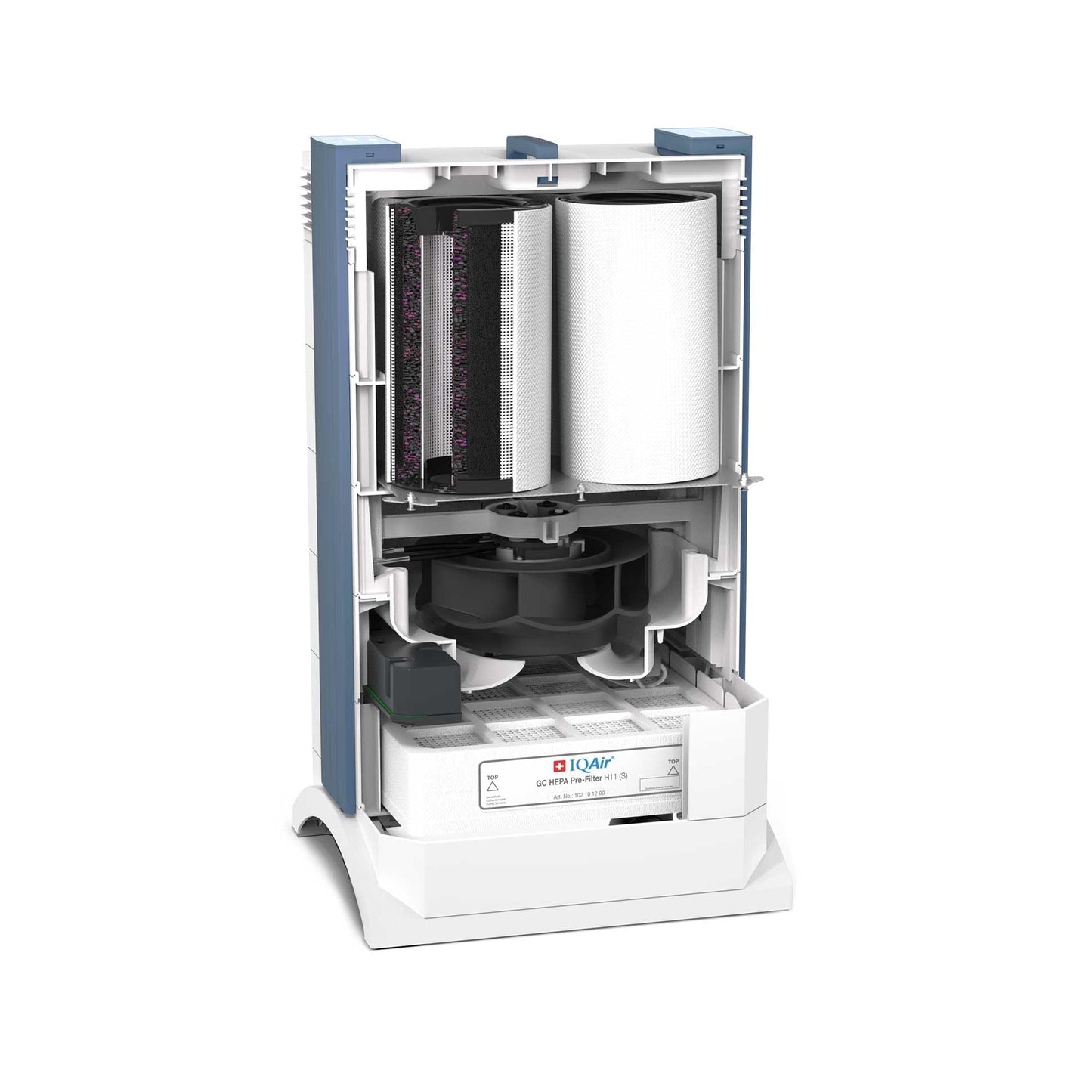IQAir GC Multigas XE Air Purifier - Filtration for Large Rooms up to 1125 sq ft - Particles, Chemicals, Gases, Odors, Mold, Activated Carbon, Swiss Made, WiFi Enabled