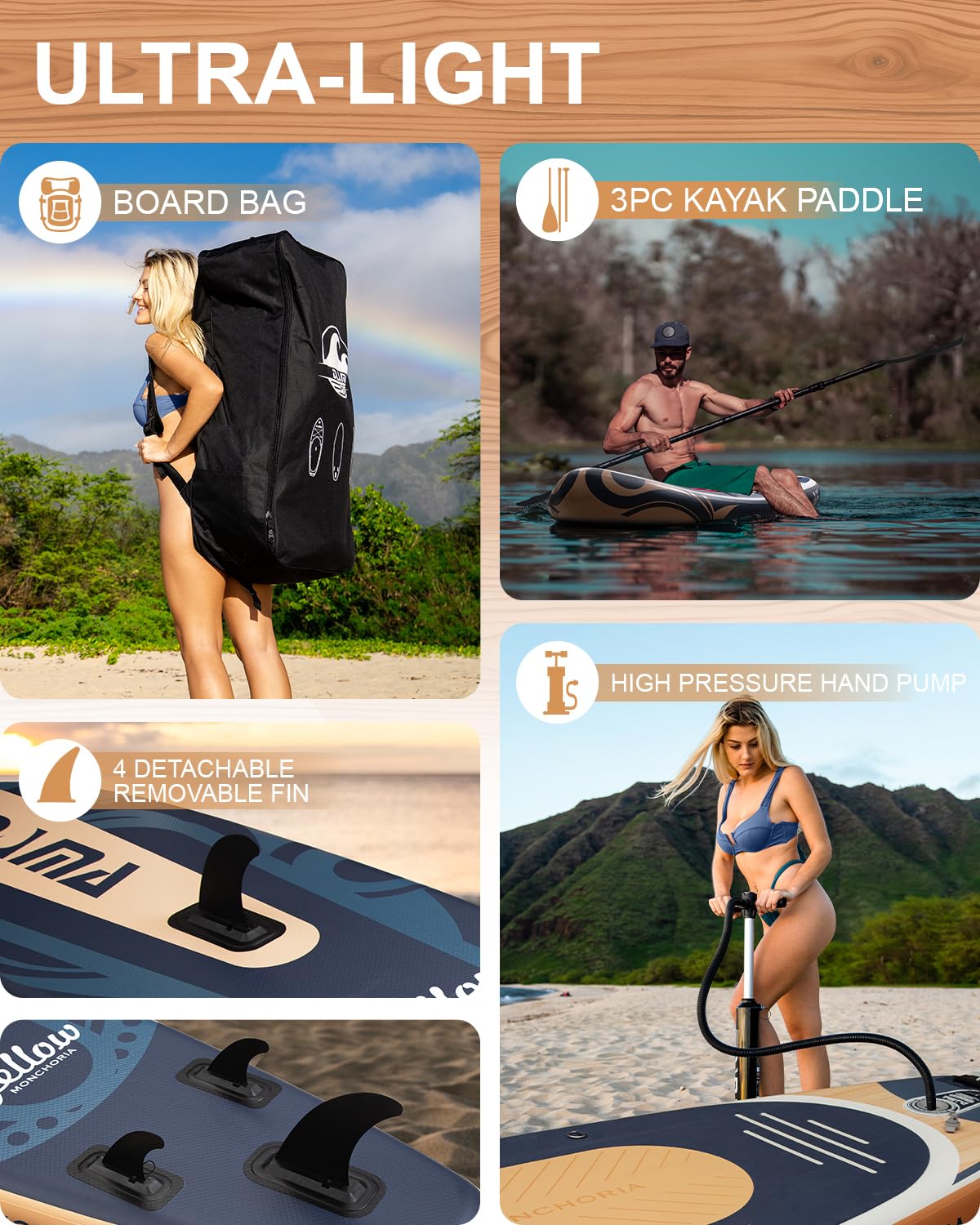 DAMA 11'*34"*6" Stand Up Paddle Board, Inflatable Paddle Board,Inflatable Paddle Boards for Adults w/a Wide, Smooth and Non Slip Deck, Versatile Styles, Suitable for Adults