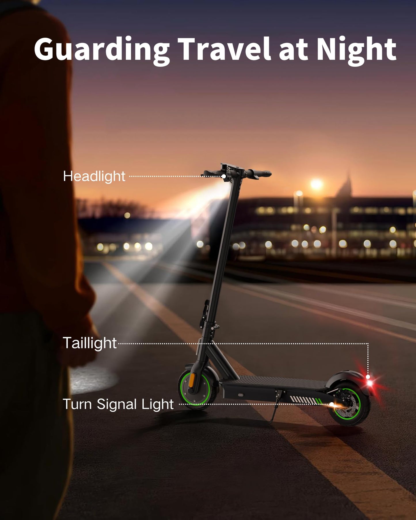 acer Electric Scooter for Adults, 500W Peak Motor, Max Speed 15.5MPH, 20 Mile Long Range, 8.5” Soild Tires, Double Brake System Folding E-Scooter Commuter (ES Series 3)