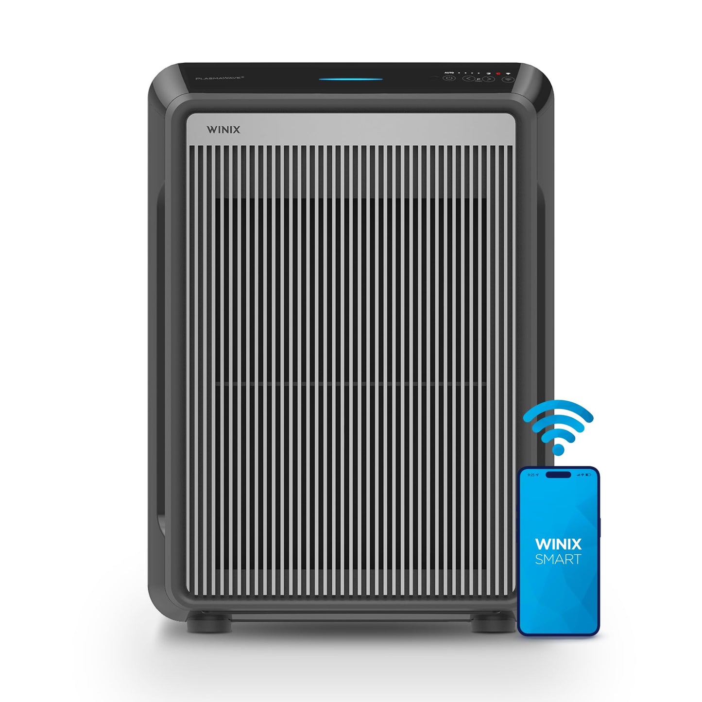 Winix 9800 4-Stage True Hepa Air Purifier with WiFi and PlasmaWave, 500 Sq Ft,Black,Large