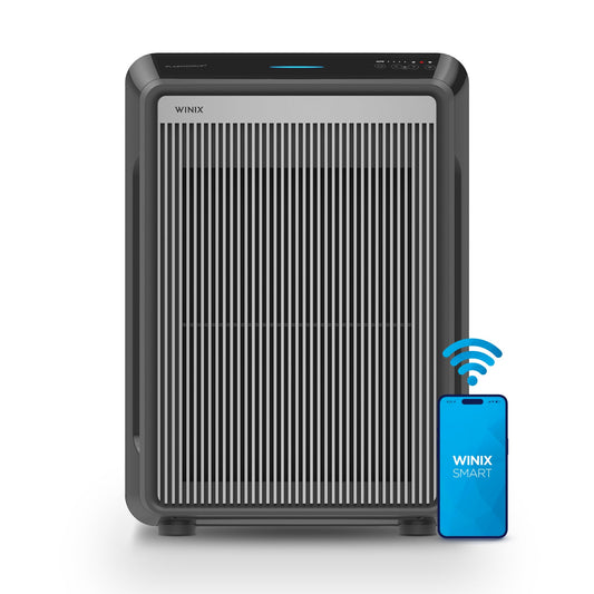 Winix 9800 4-Stage True Hepa Air Purifier with WiFi and PlasmaWave, 500 Sq Ft,Black,Large