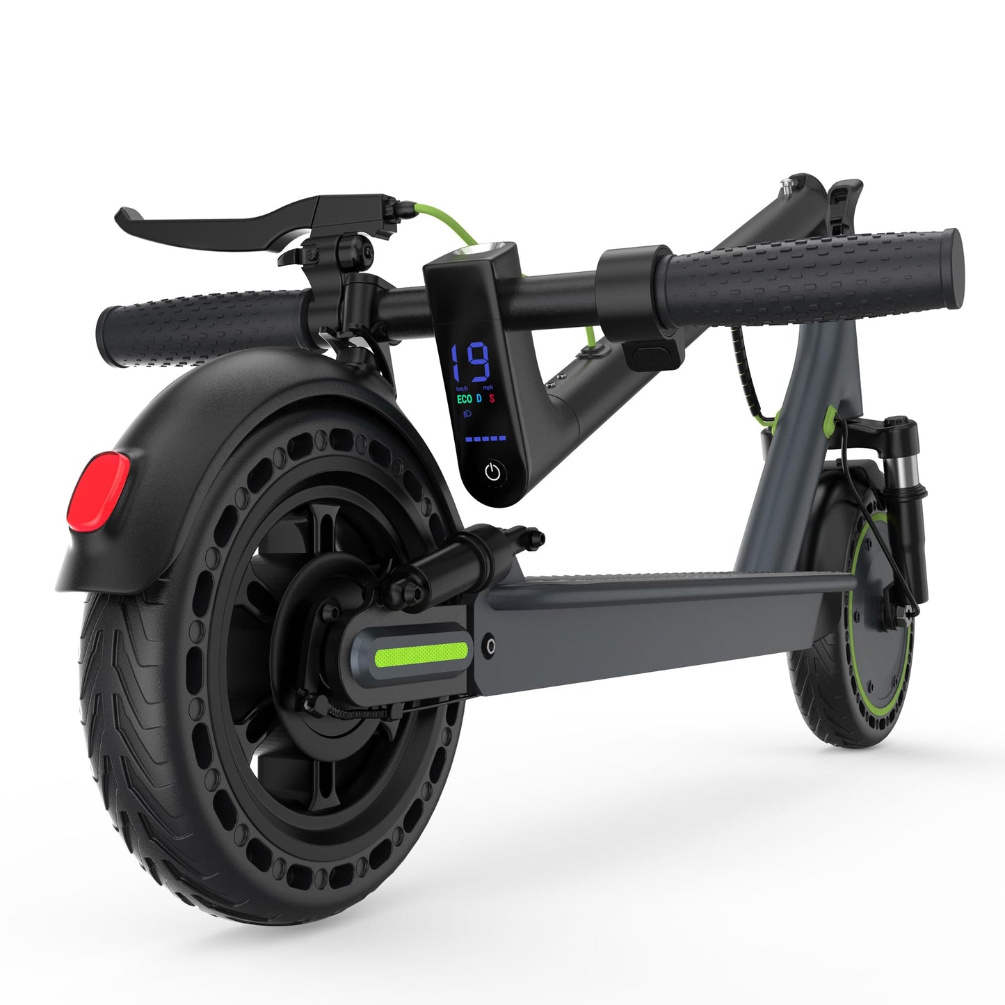 Roinside Scooter for Adults- 8.5" Solid Tires/350W Motor, 19 MPH Digital Display, Up to 16 Miles Long-Range Commuting Folding E-Scooter for Adults with Dual Braking System, App Control