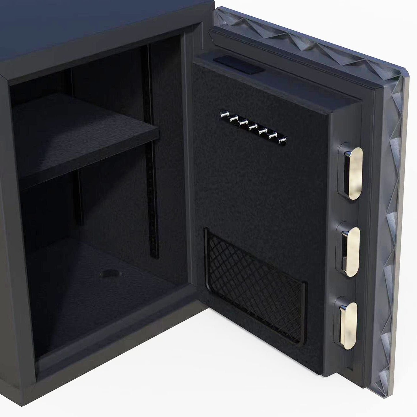BOFON Y-Series Fingerprint Fireproof Smart Safe Box, Security Box with Key, 2.1 Cubic, Safety Box for Home Office (2.1 Cubic Feet Fireproof-45FF)