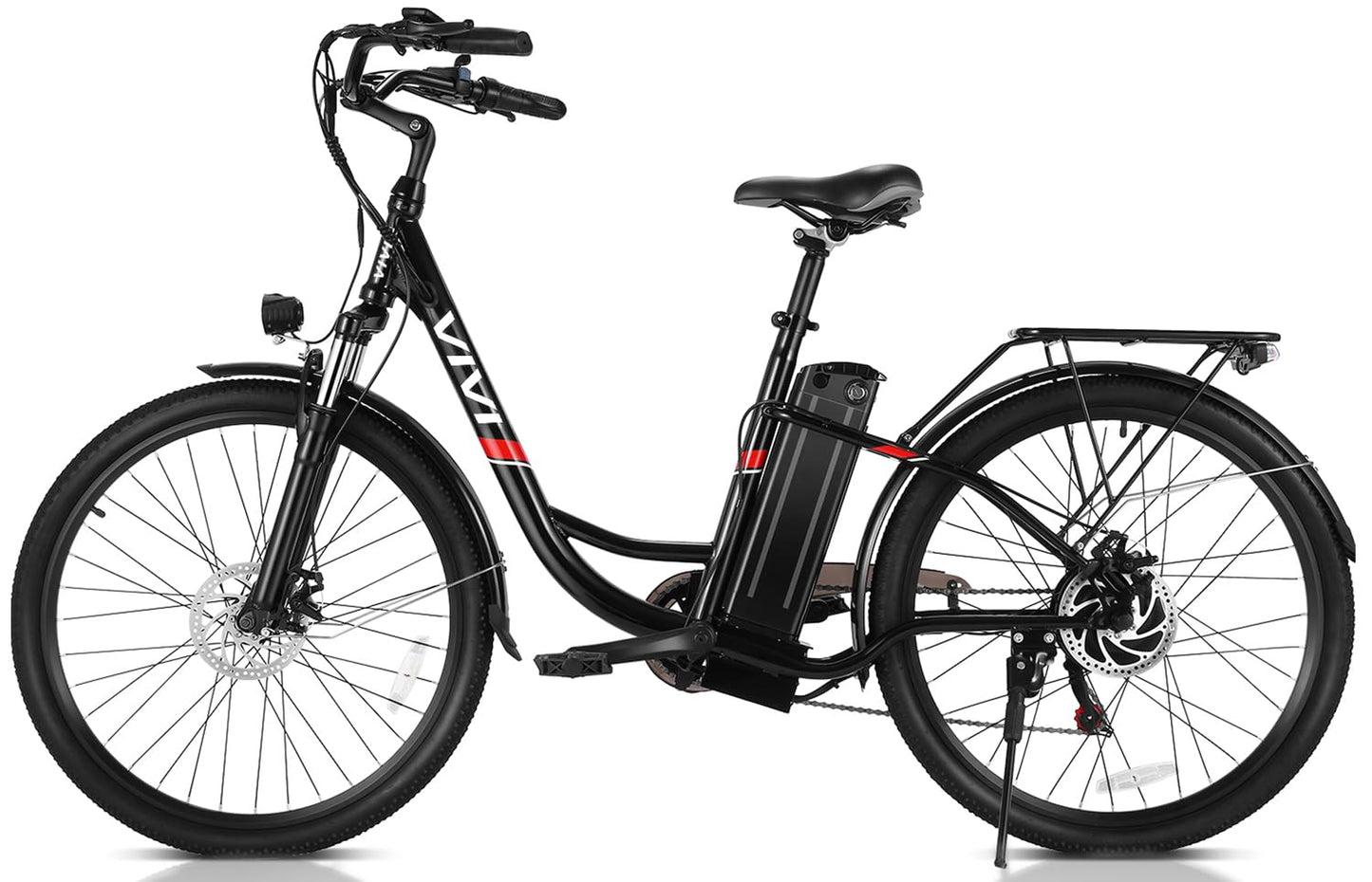 Vivi Electric Bike for Adults 500W Peak Ebike with Removable Battery, 26'' Electric Commuter Bike 19.8 MPH & 50 Miles Adult Electric Bicycles with Cruise Control, LCD Display, SGS Certified to UL2849