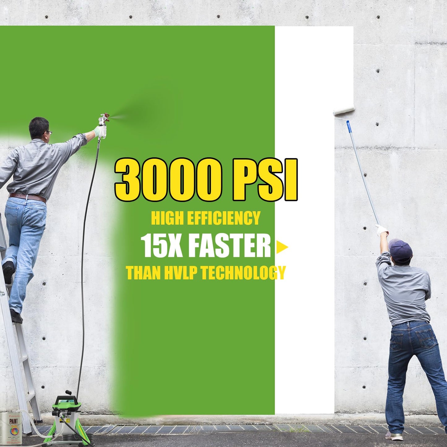 PHALANX 3000PSI Airless Paint Sprayer – Electric Paint Spray Gun for House Painting, Fences & Cabinets | High-Power Spray Gun Handles Latex, Oil, Stain