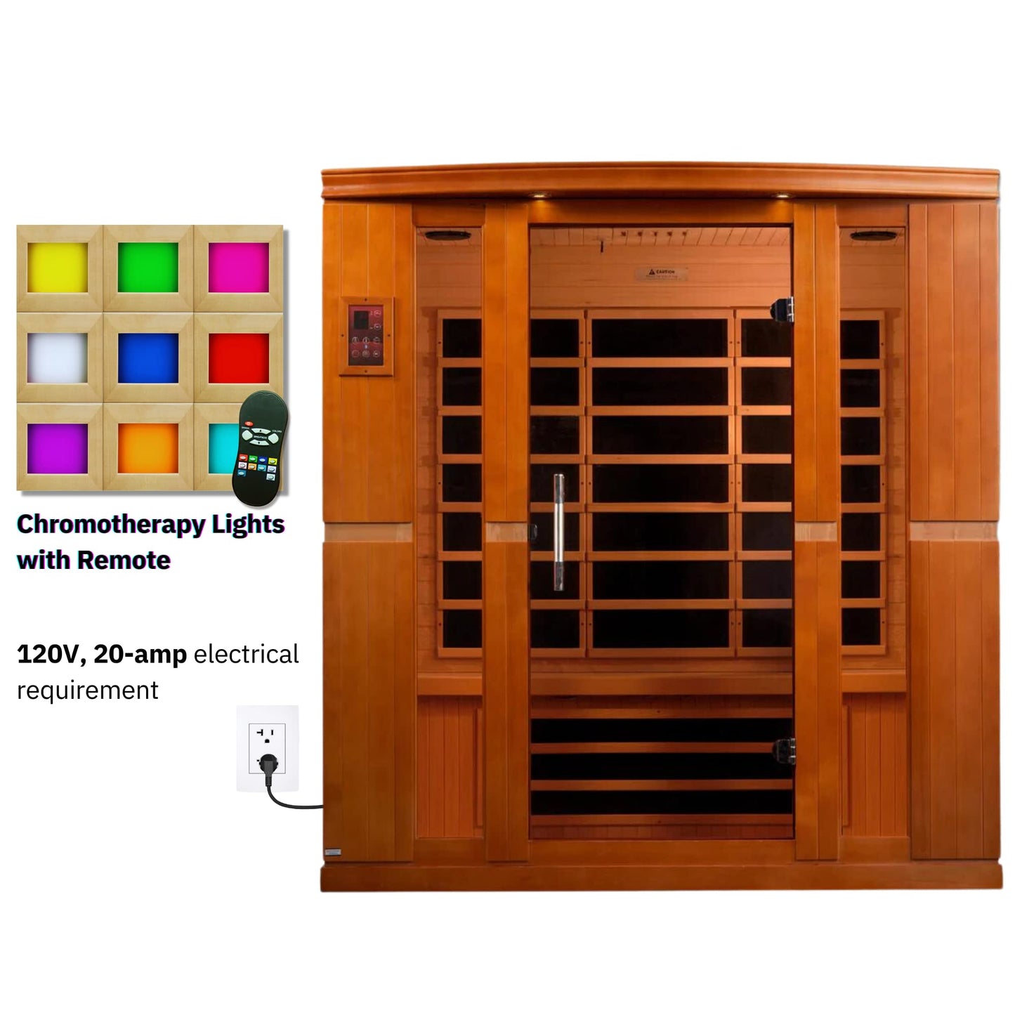 Maxxus Sauna Bergamo 4-Person Low EMF FAR Infrared Sauna