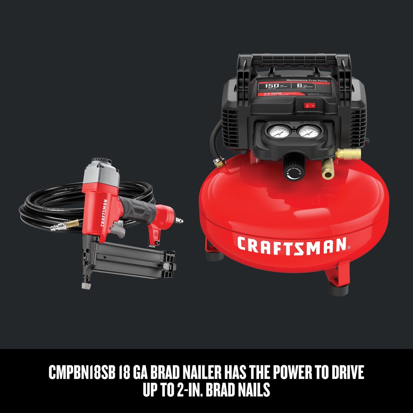 CRAFTSMAN Air Compressor Combo Kit, 1 Tool (CMEC1KIT18)